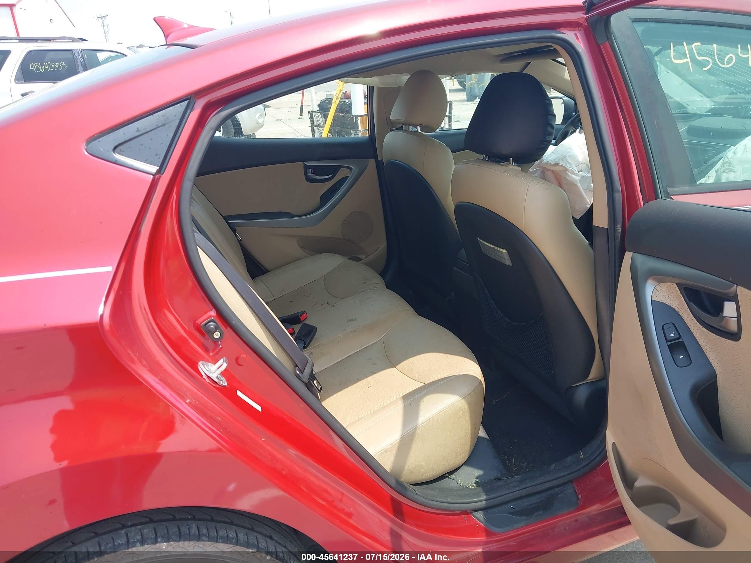 2012 Hyundai Elantra Limited (ulsan Plant) Red vin: KMHDH4AE3CU487148