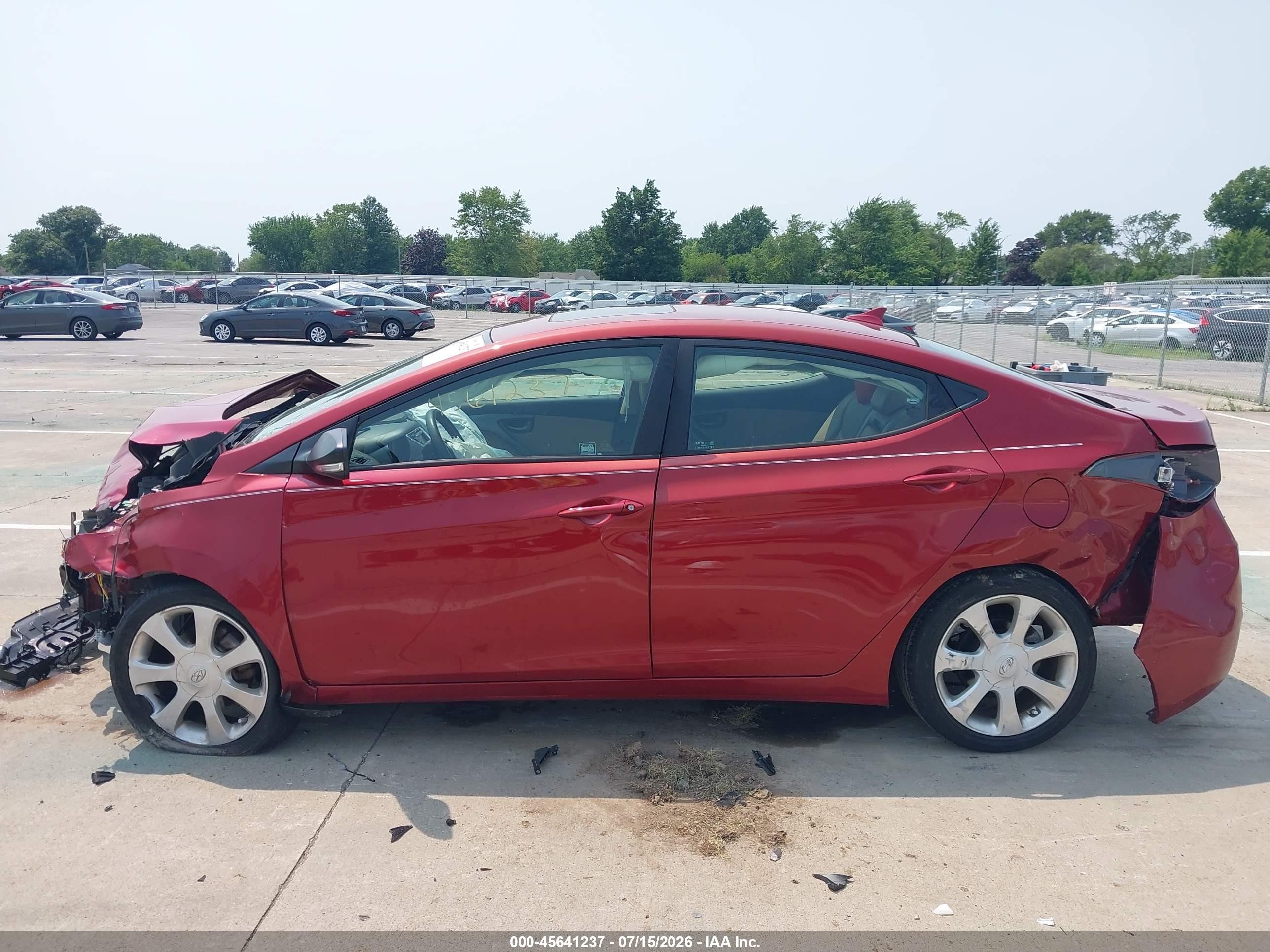 2012 Hyundai Elantra Limited (ulsan Plant) Red vin: KMHDH4AE3CU487148