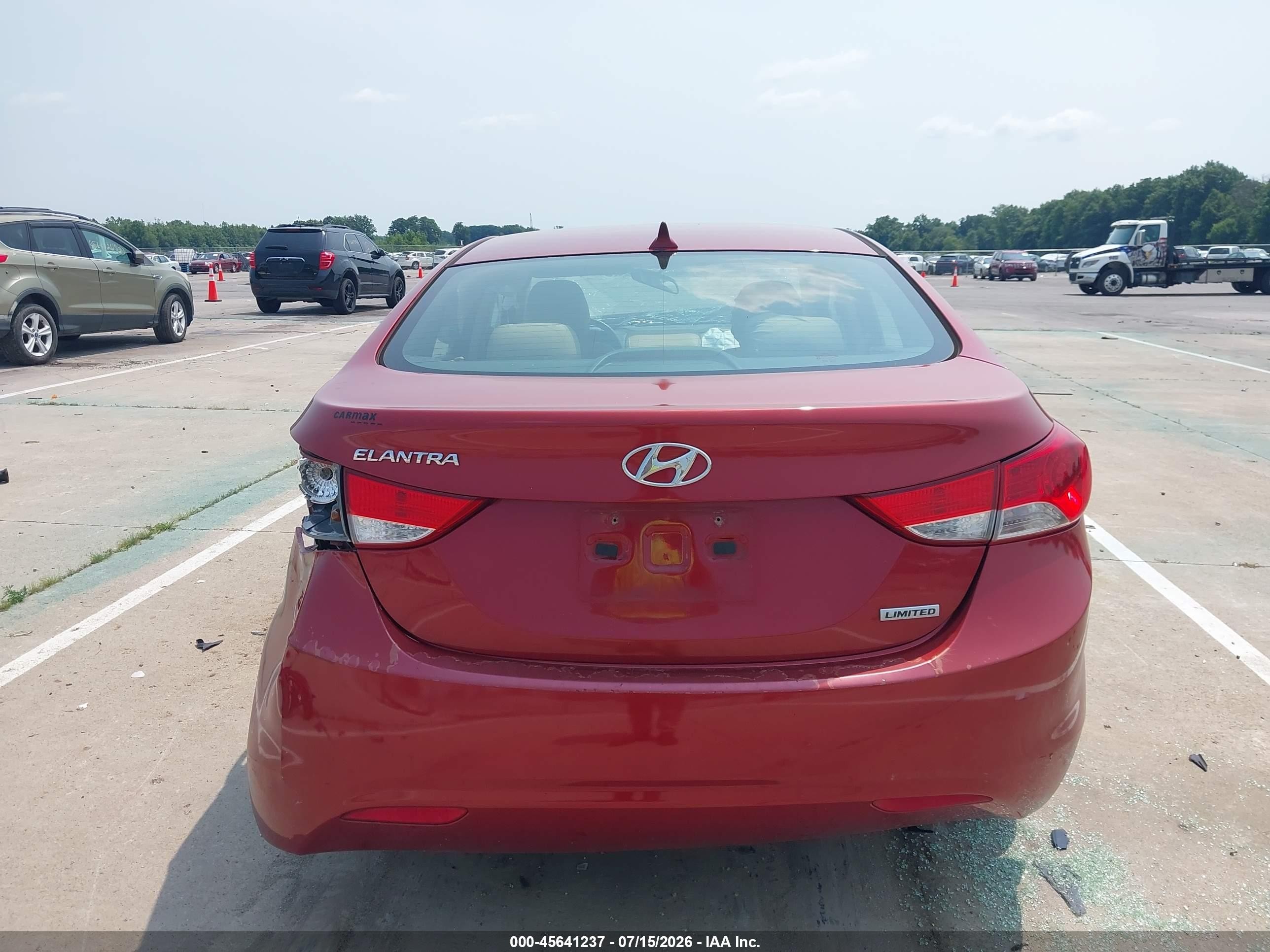 2012 Hyundai Elantra Limited (ulsan Plant) Red vin: KMHDH4AE3CU487148