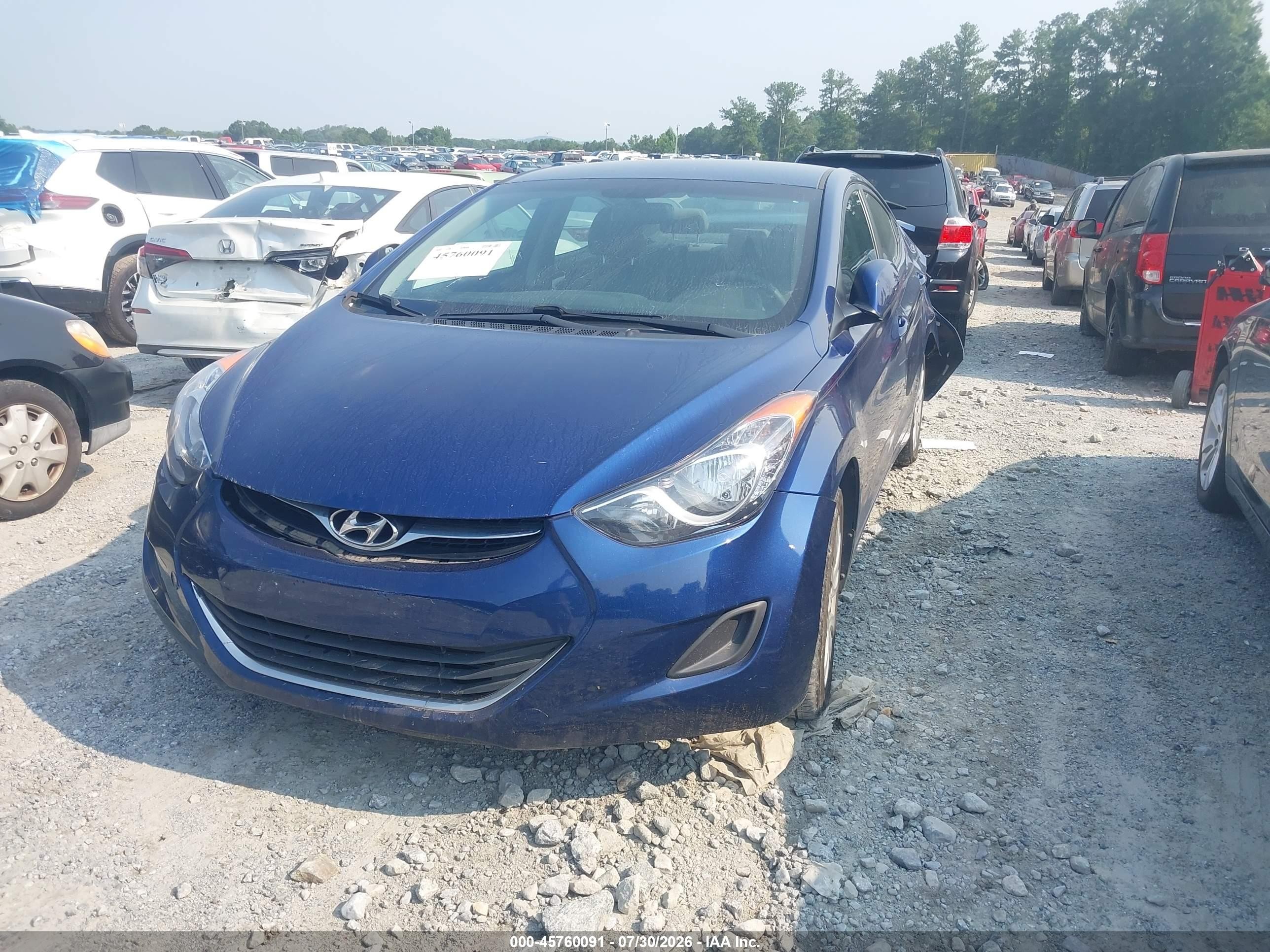 2013 Hyundai Elantra Gls Blue vin: KMHDH4AE3DU485644