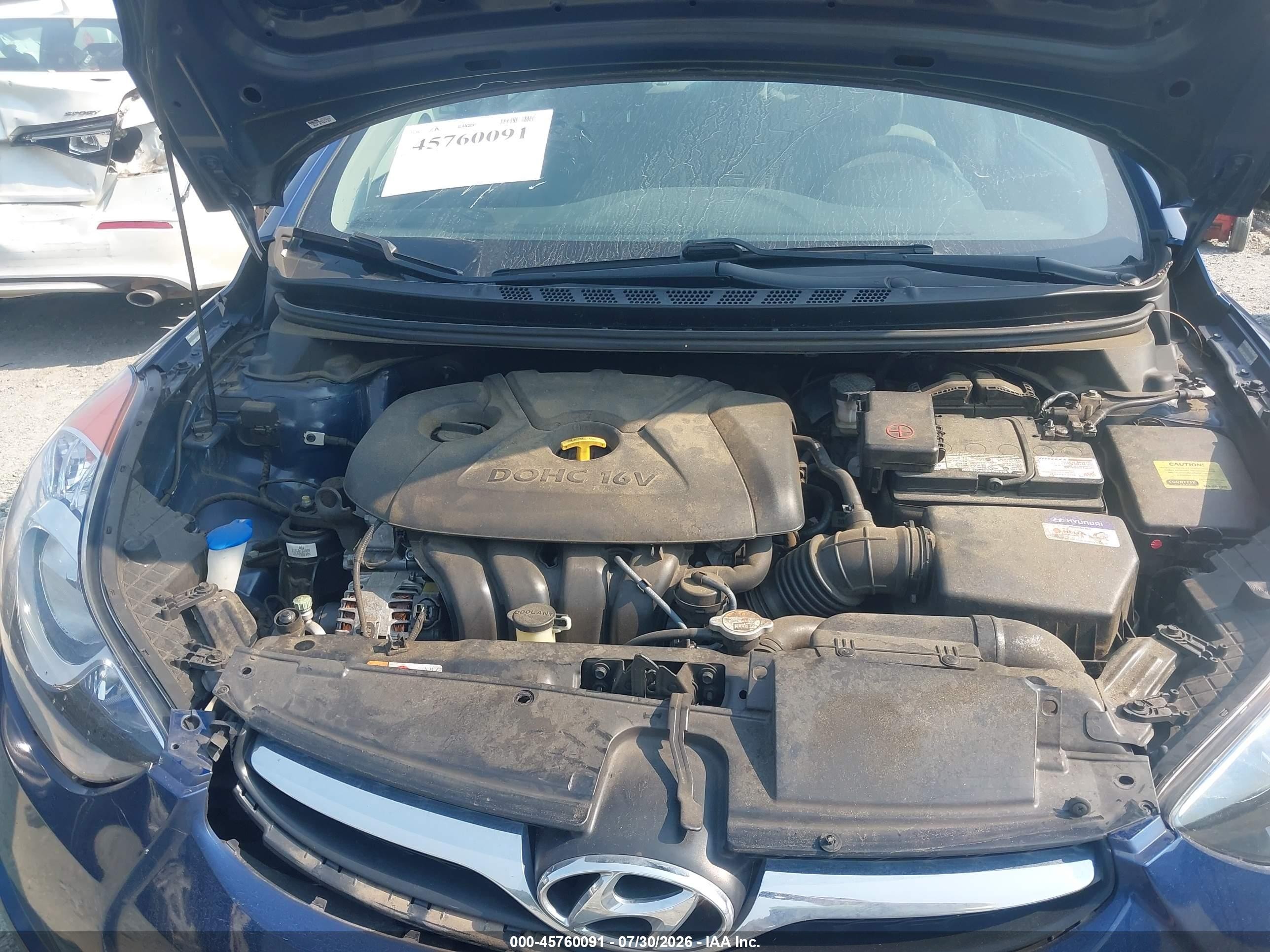2013 Hyundai Elantra Gls Blue vin: KMHDH4AE3DU485644