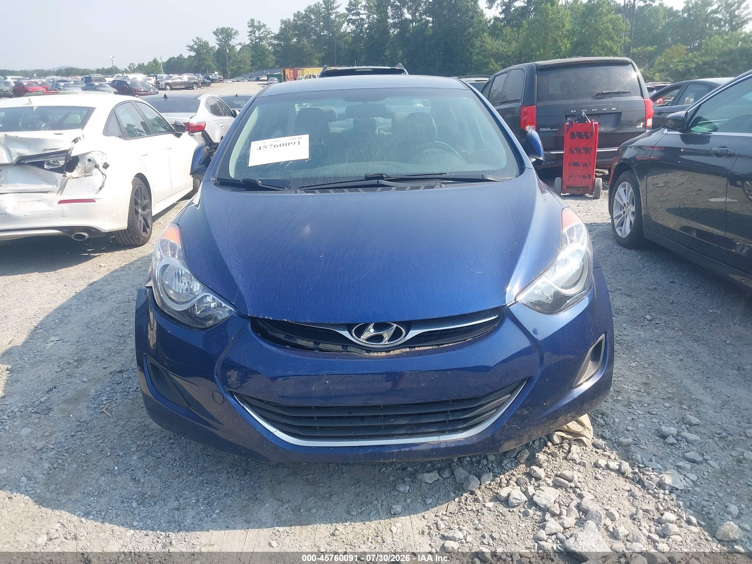 2013 Hyundai Elantra Gls Blue vin: KMHDH4AE3DU485644
