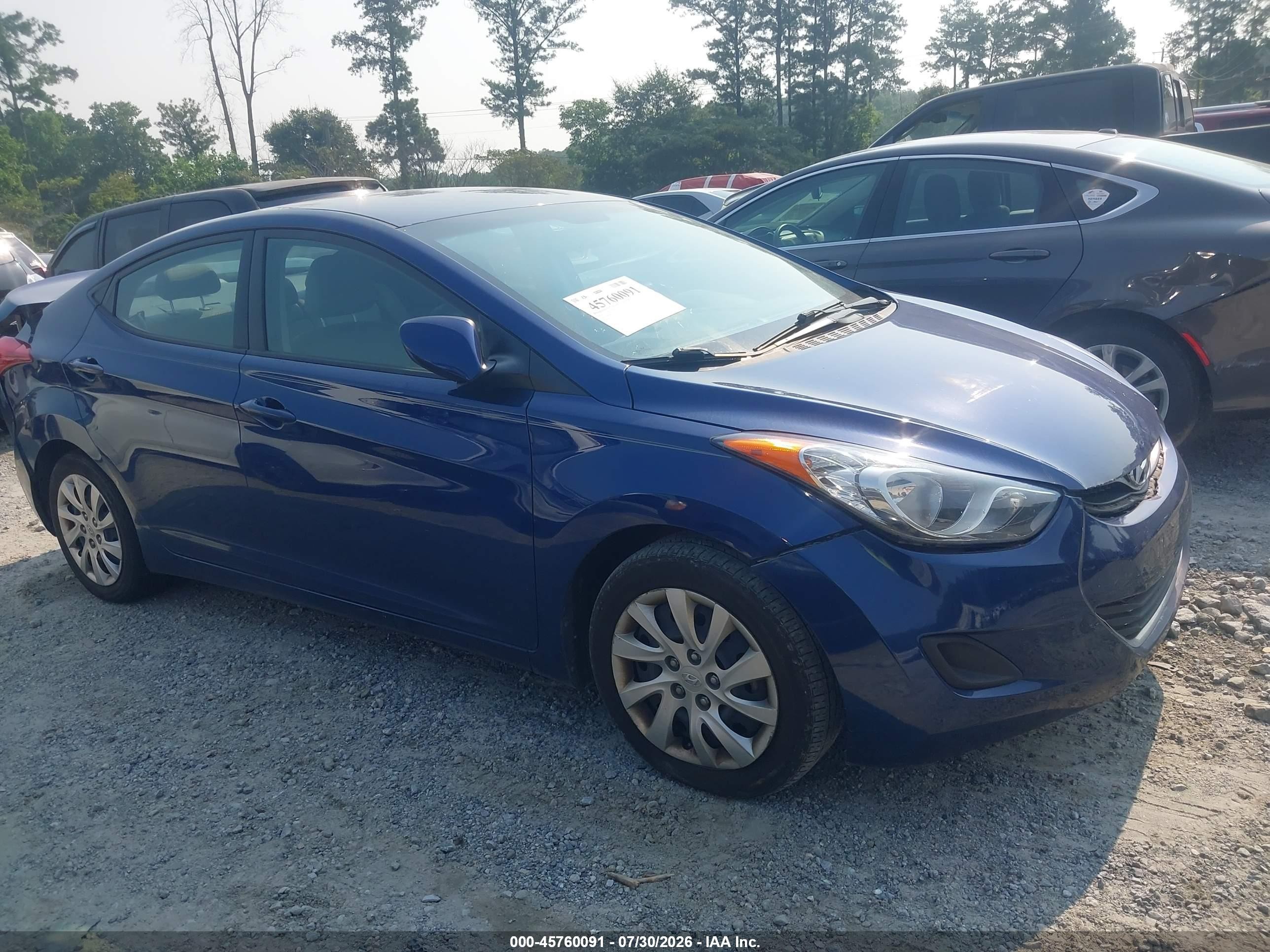 2013 Hyundai Elantra Gls Blue vin: KMHDH4AE3DU485644