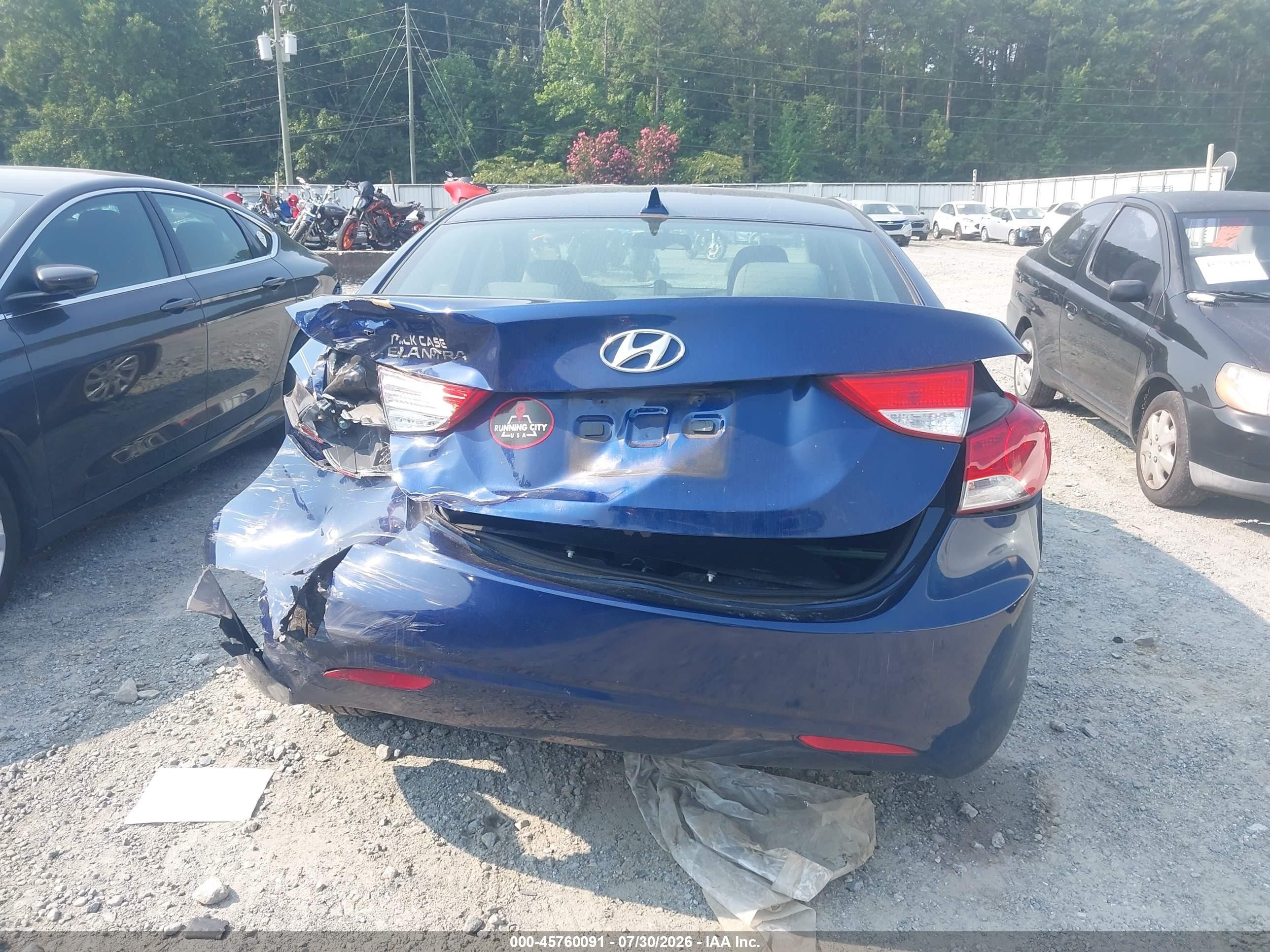 2013 Hyundai Elantra Gls Blue vin: KMHDH4AE3DU485644
