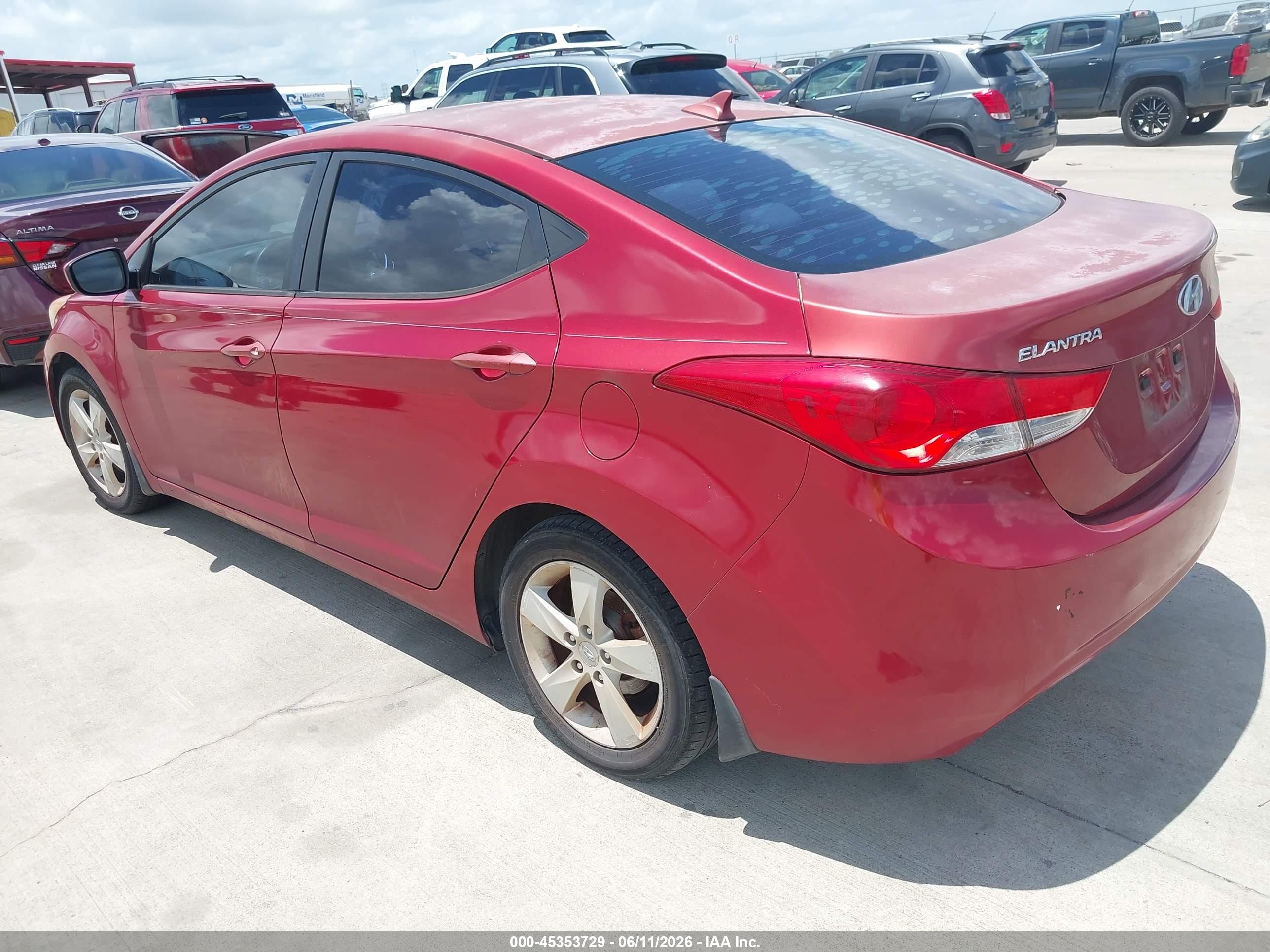 2013 Hyundai Elantra Gls Red vin: KMHDH4AE3DU498636