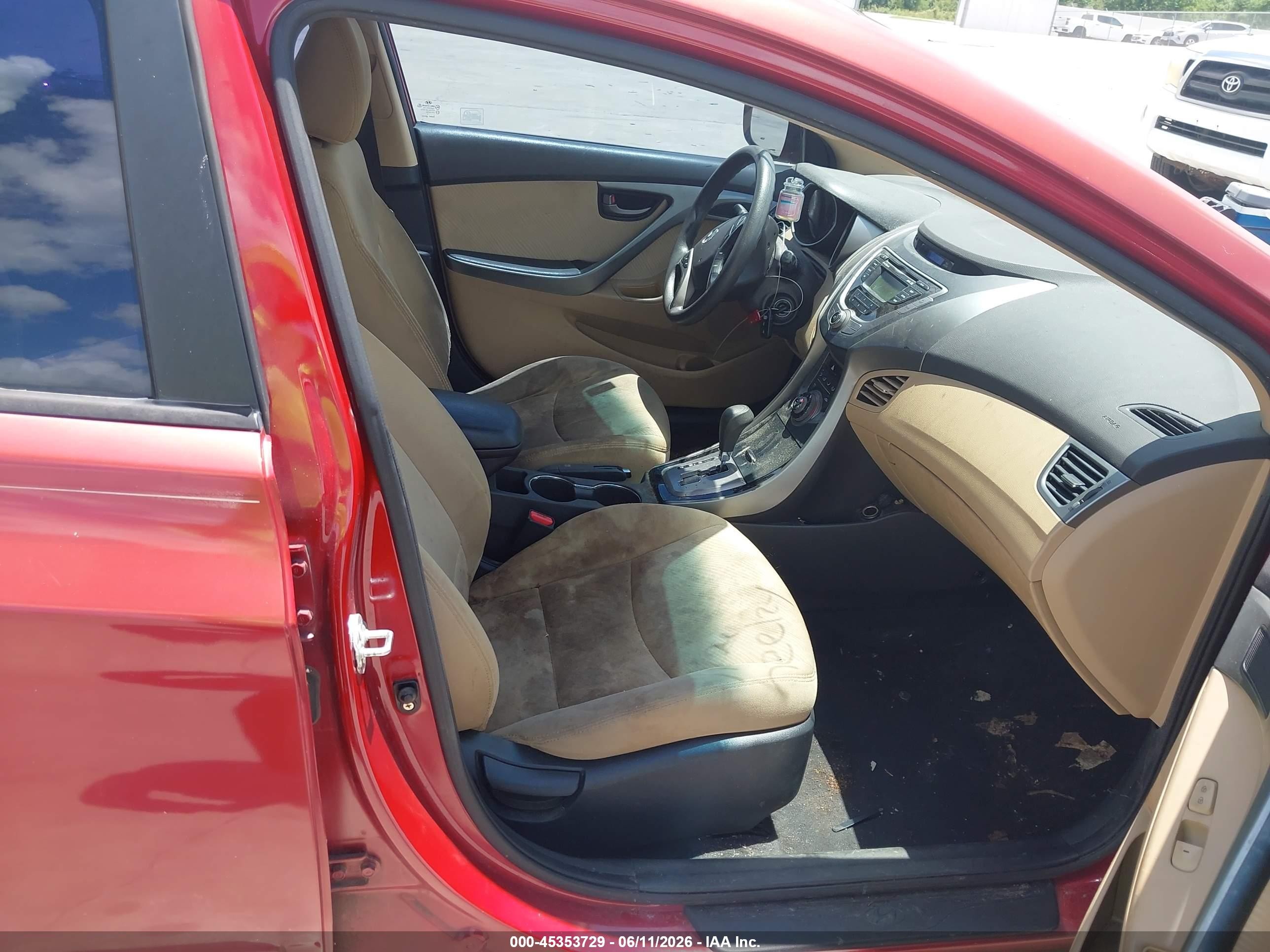 2013 Hyundai Elantra Gls Red vin: KMHDH4AE3DU498636