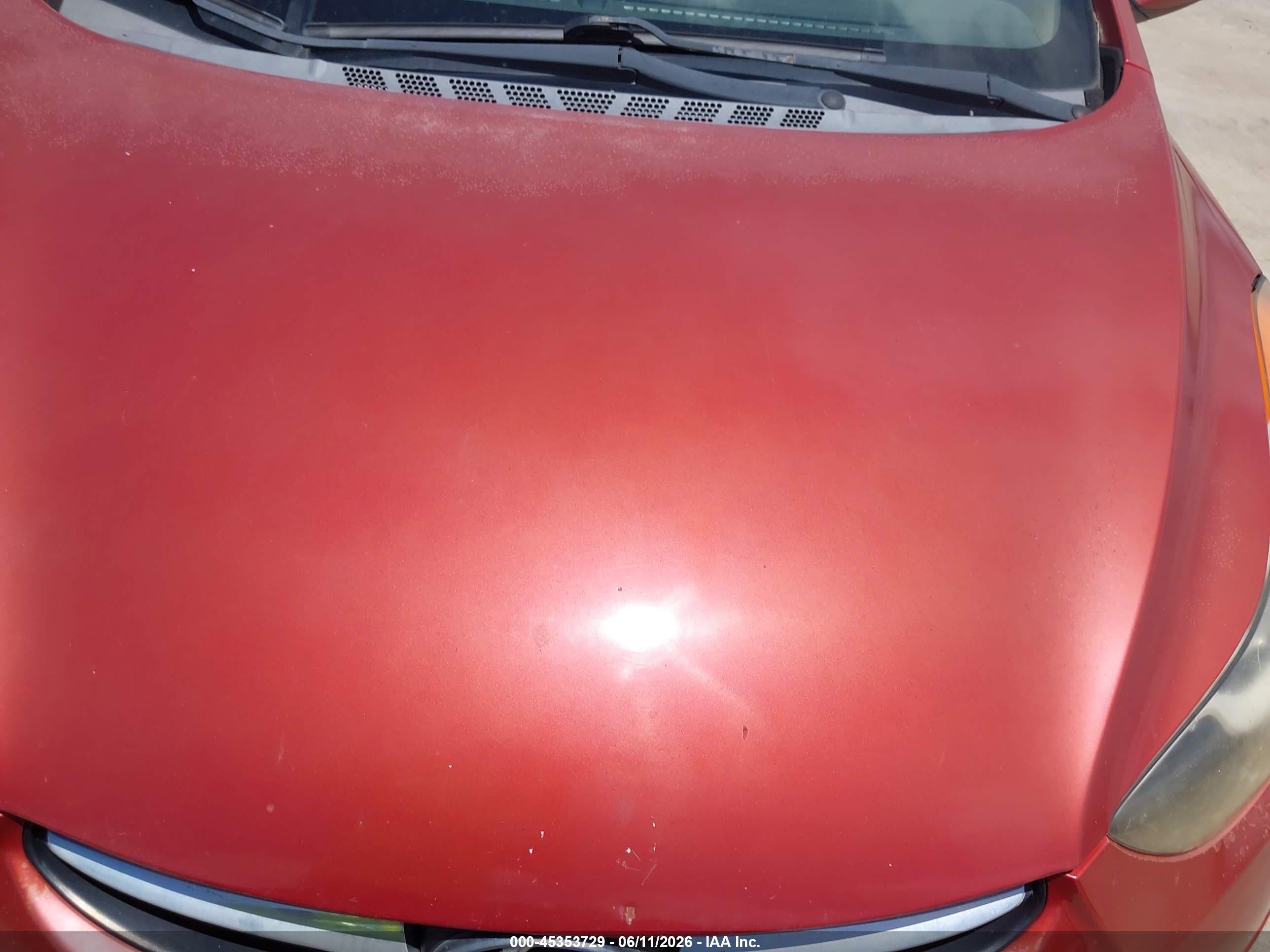 2013 Hyundai Elantra Gls Red vin: KMHDH4AE3DU498636