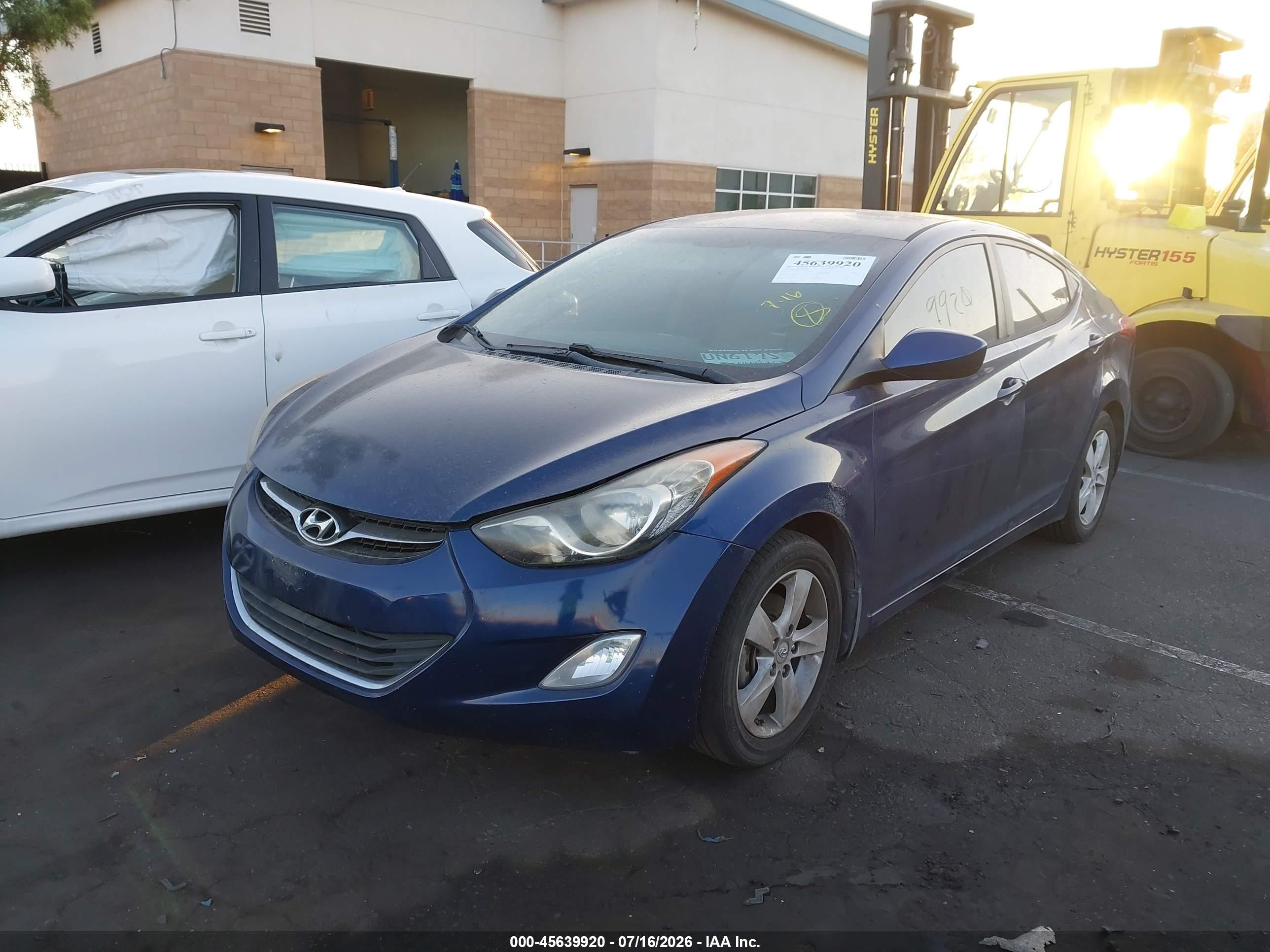 2013 Hyundai Elantra Gls Синий vin: KMHDH4AE3DU508663