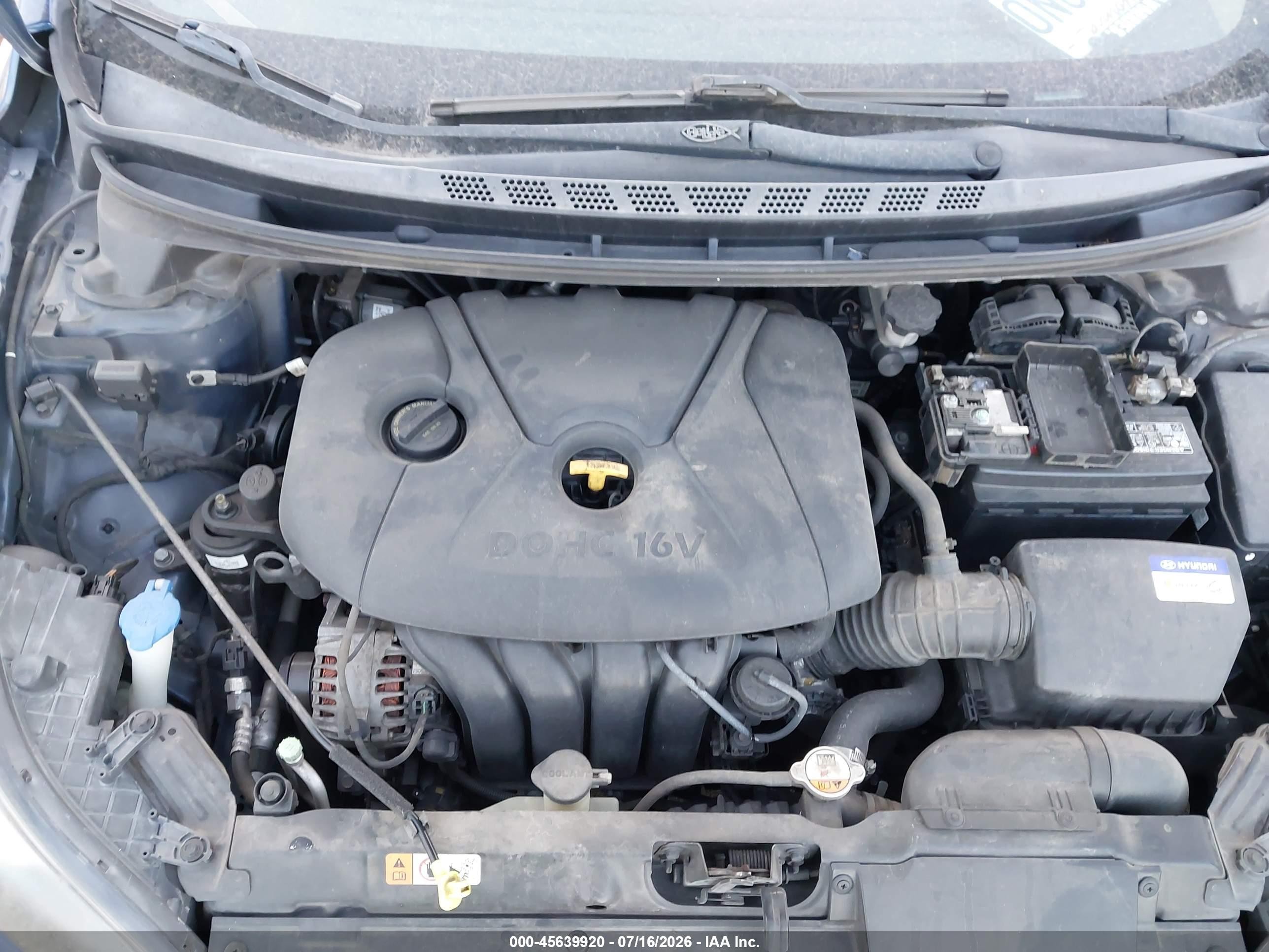 2013 Hyundai Elantra Gls Синий vin: KMHDH4AE3DU508663