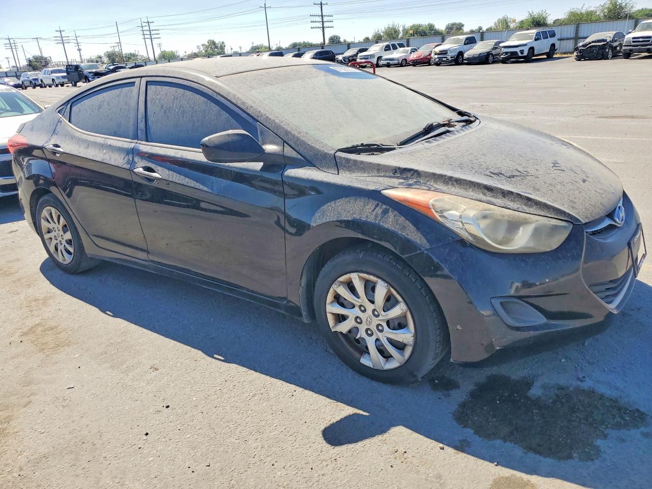2013 Hyundai Elantra Gls Black vin: KMHDH4AE3DU521350
