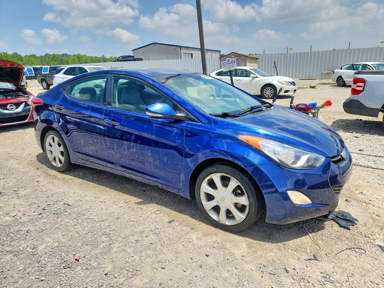 2013 Hyundai Elantra Limited Blue vin: KMHDH4AE3DU527245