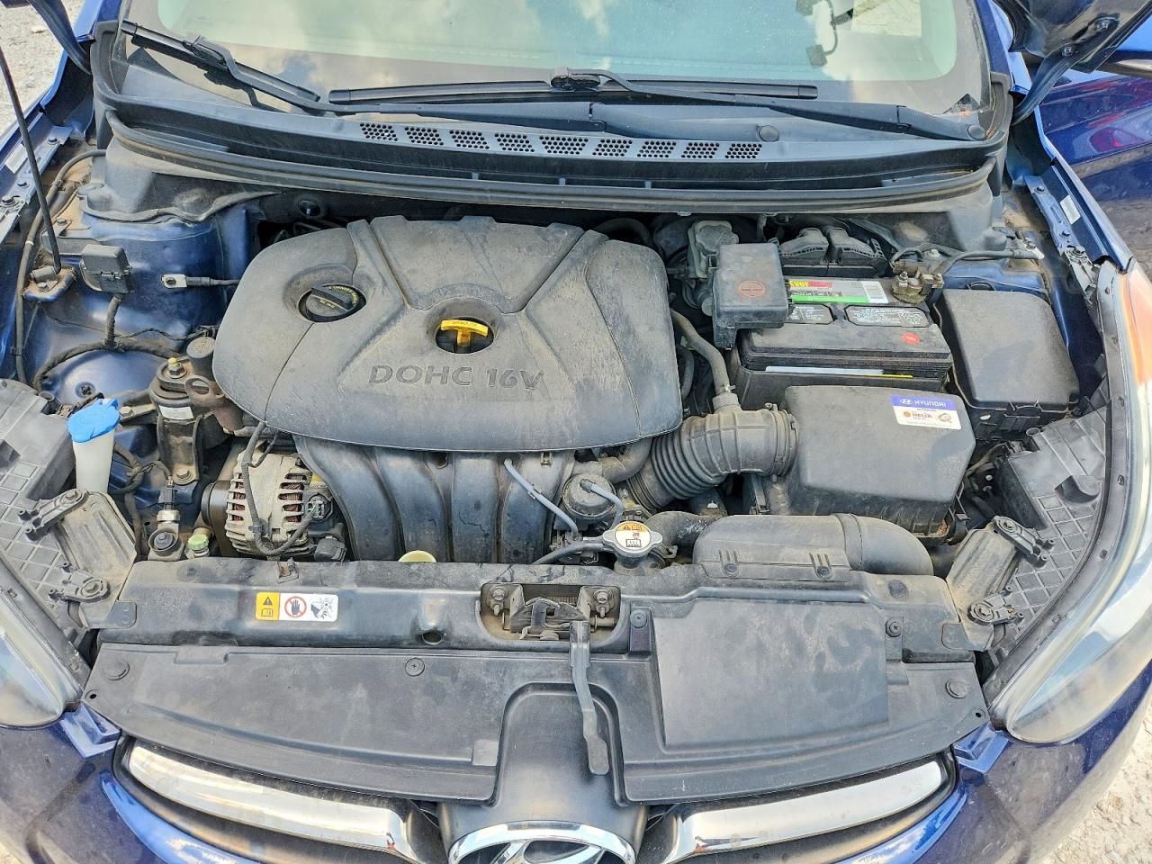 2013 Hyundai Elantra Limited Blue vin: KMHDH4AE3DU527245