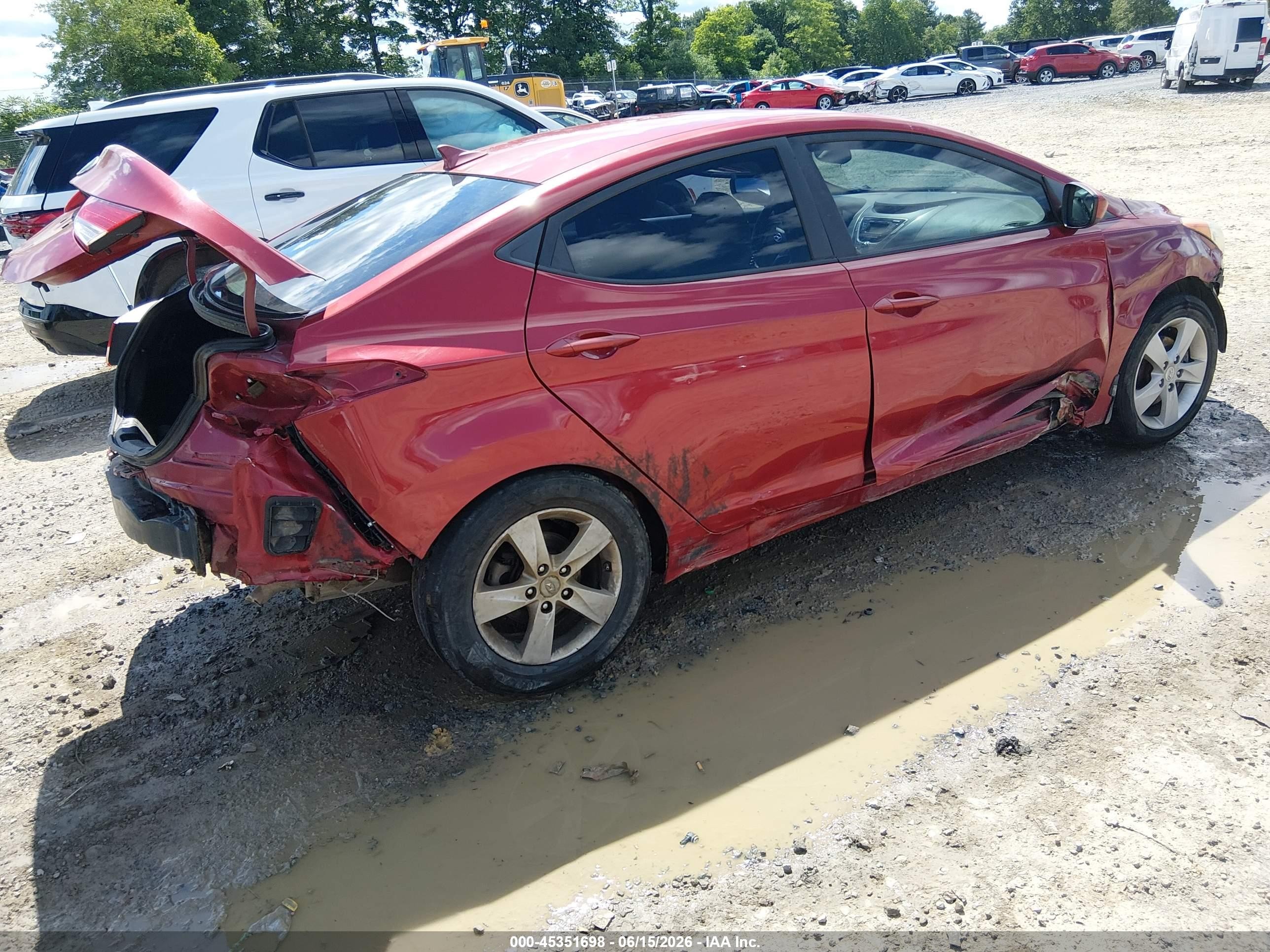 2013 Hyundai Elantra Gls Red vin: KMHDH4AE3DU532946