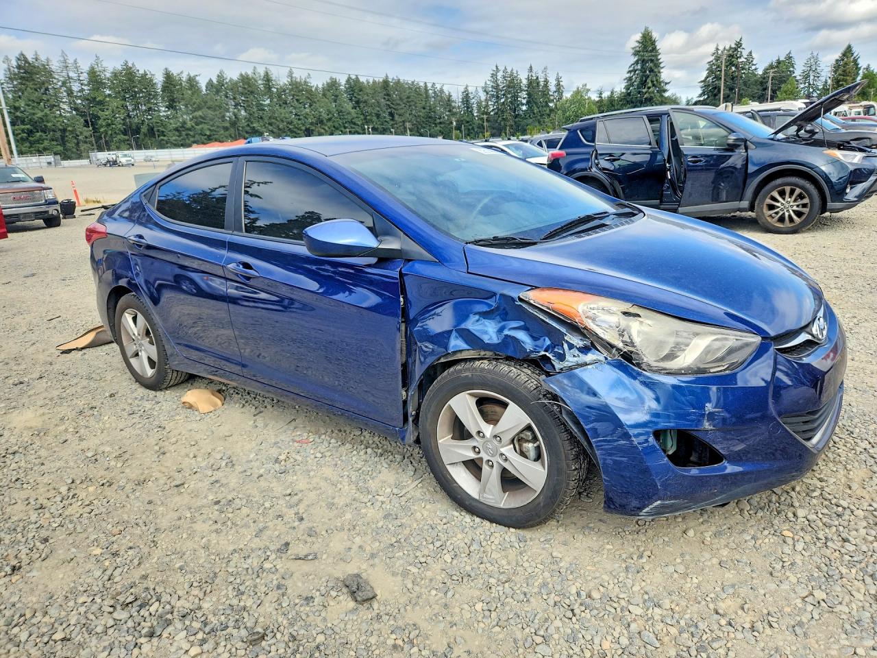 2013 Hyundai Elantra Gls Blue vin: KMHDH4AE3DU537340