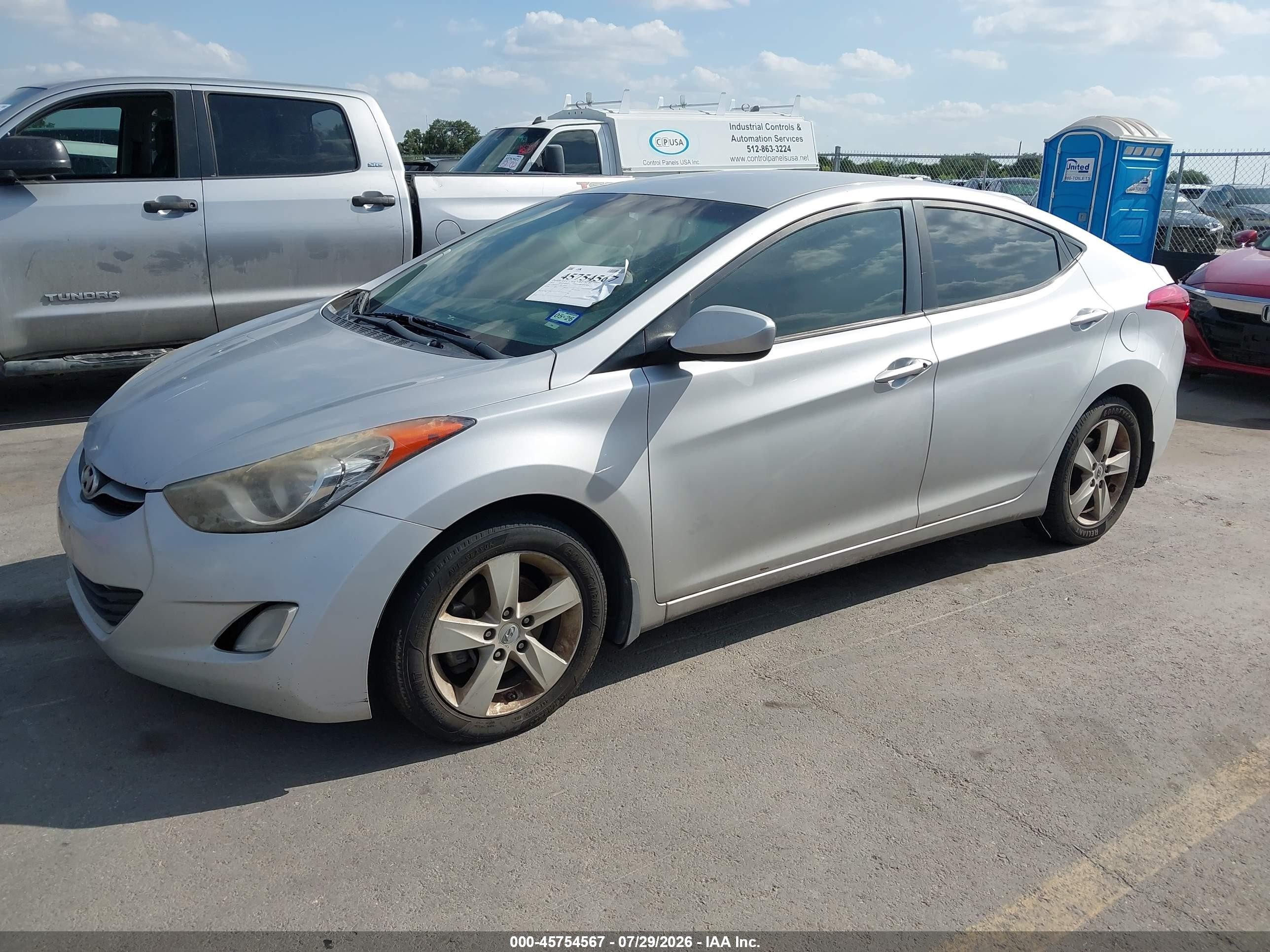 2013 Hyundai Elantra Gls Silver vin: KMHDH4AE3DU540416