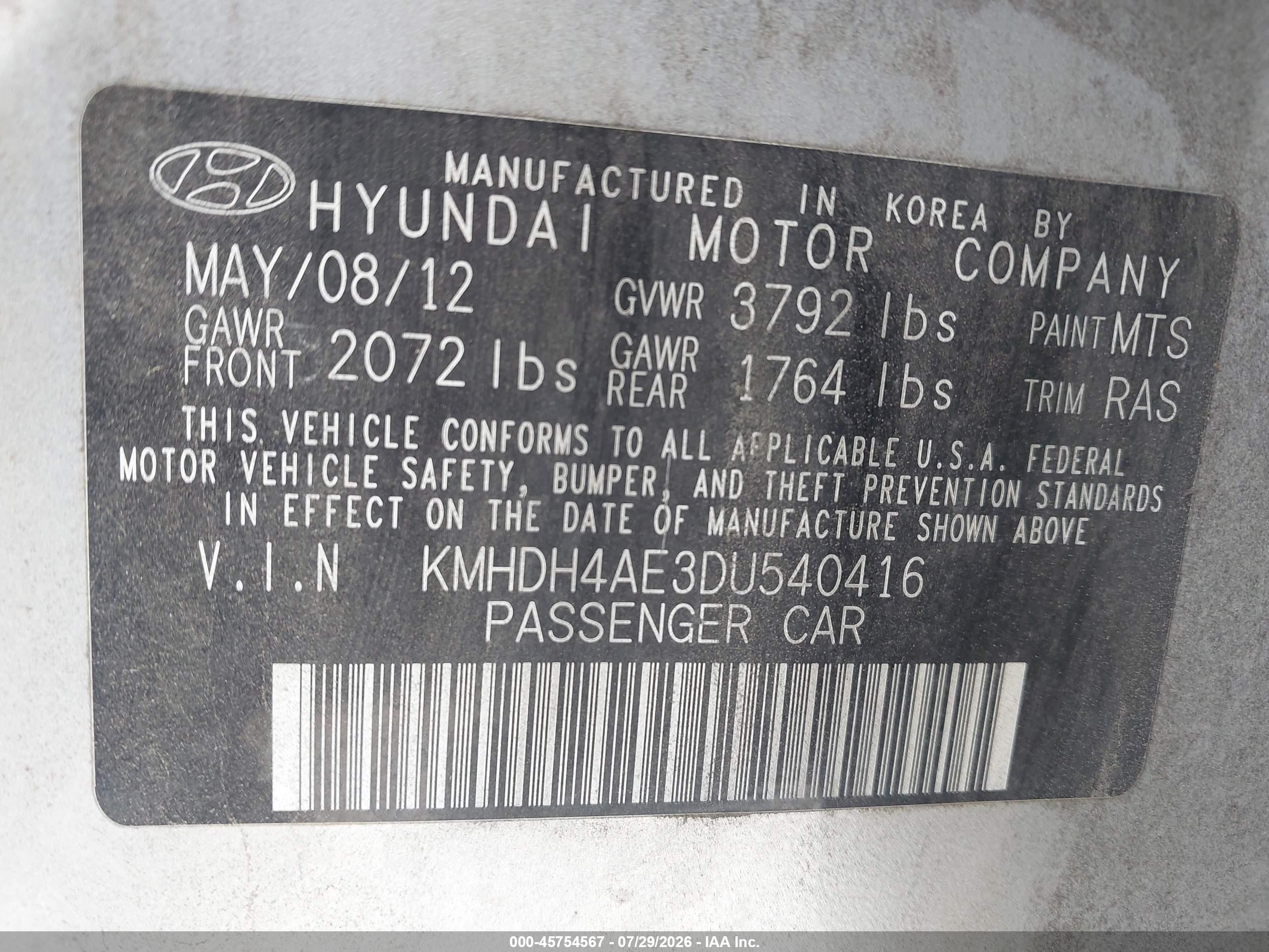 2013 Hyundai Elantra Gls Silver vin: KMHDH4AE3DU540416