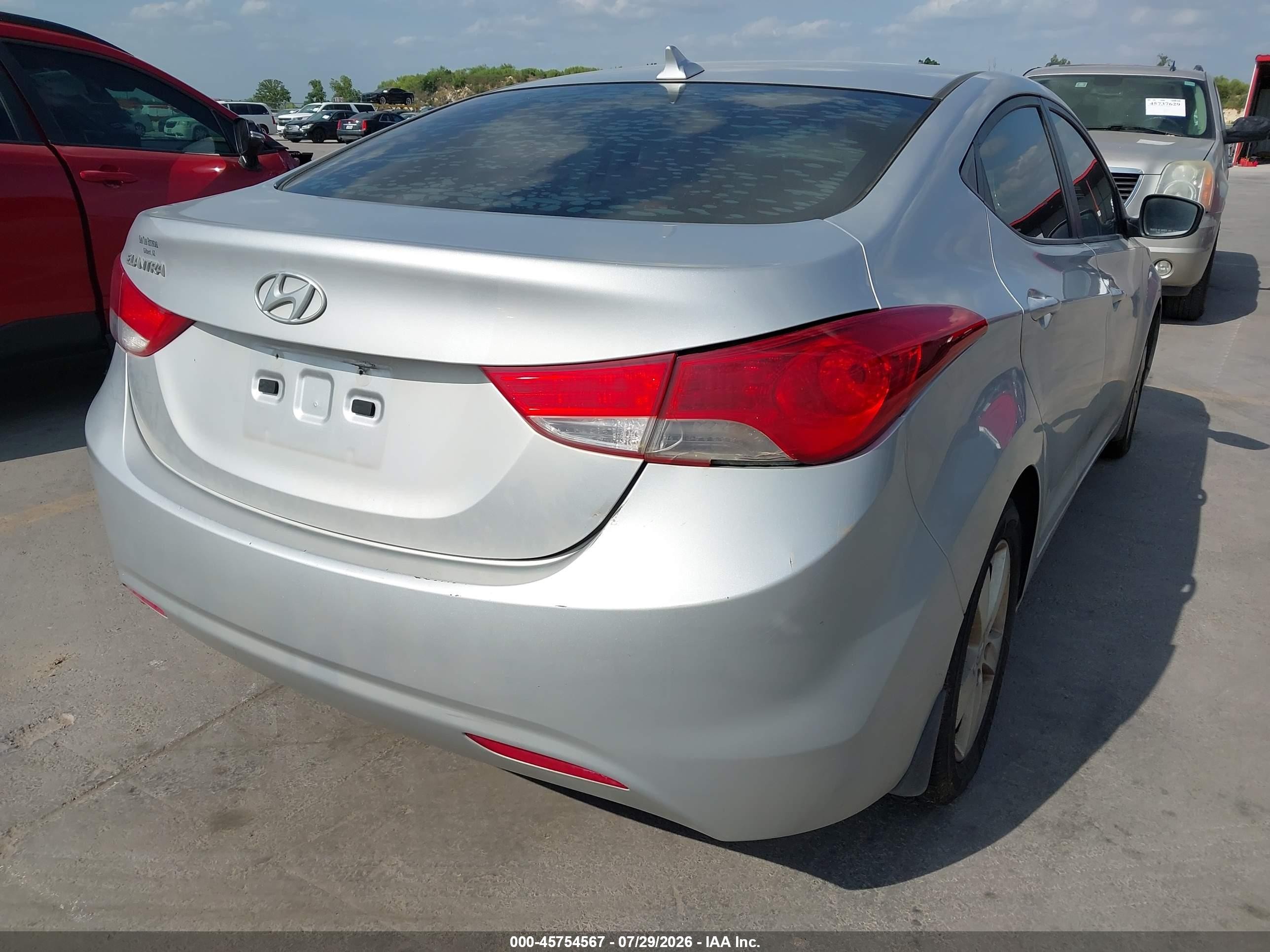 2013 Hyundai Elantra Gls Silver vin: KMHDH4AE3DU540416