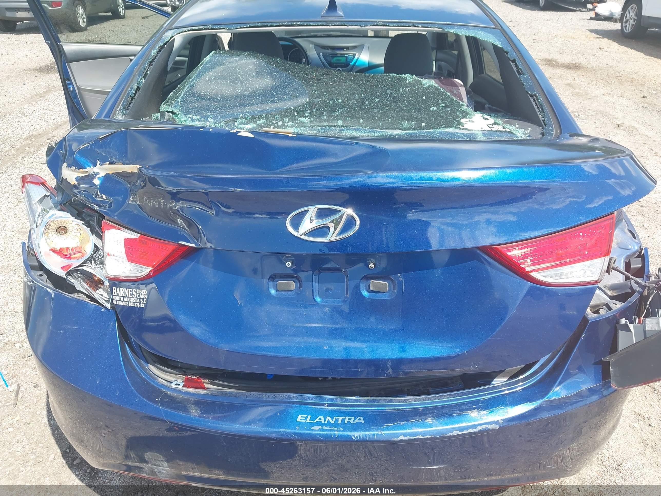 2013 Hyundai Elantra Gls Blue vin: KMHDH4AE3DU594623