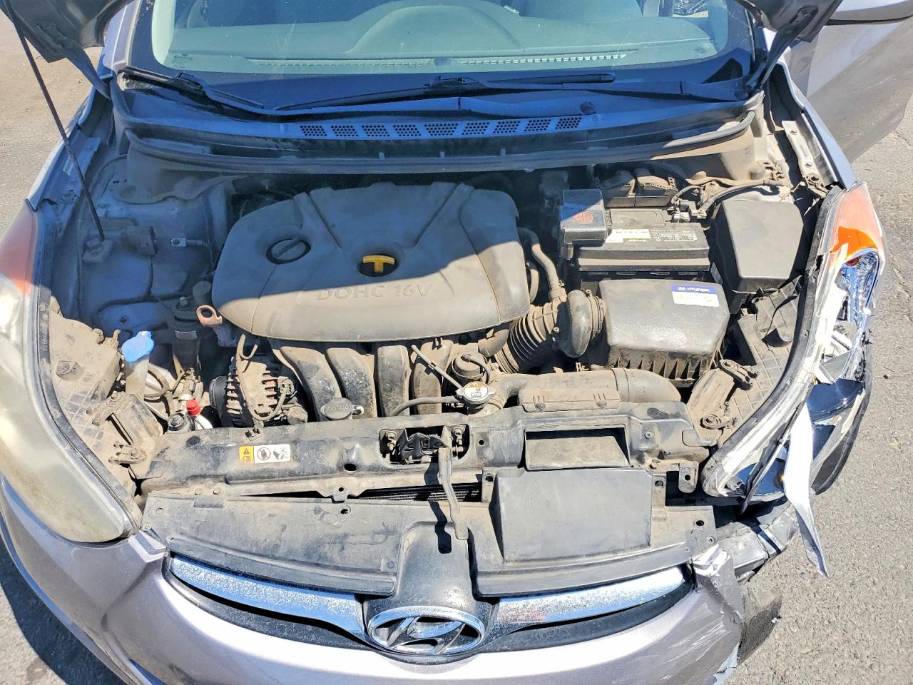 2013 Hyundai Elantra Gls Silver vin: KMHDH4AE3DU635378