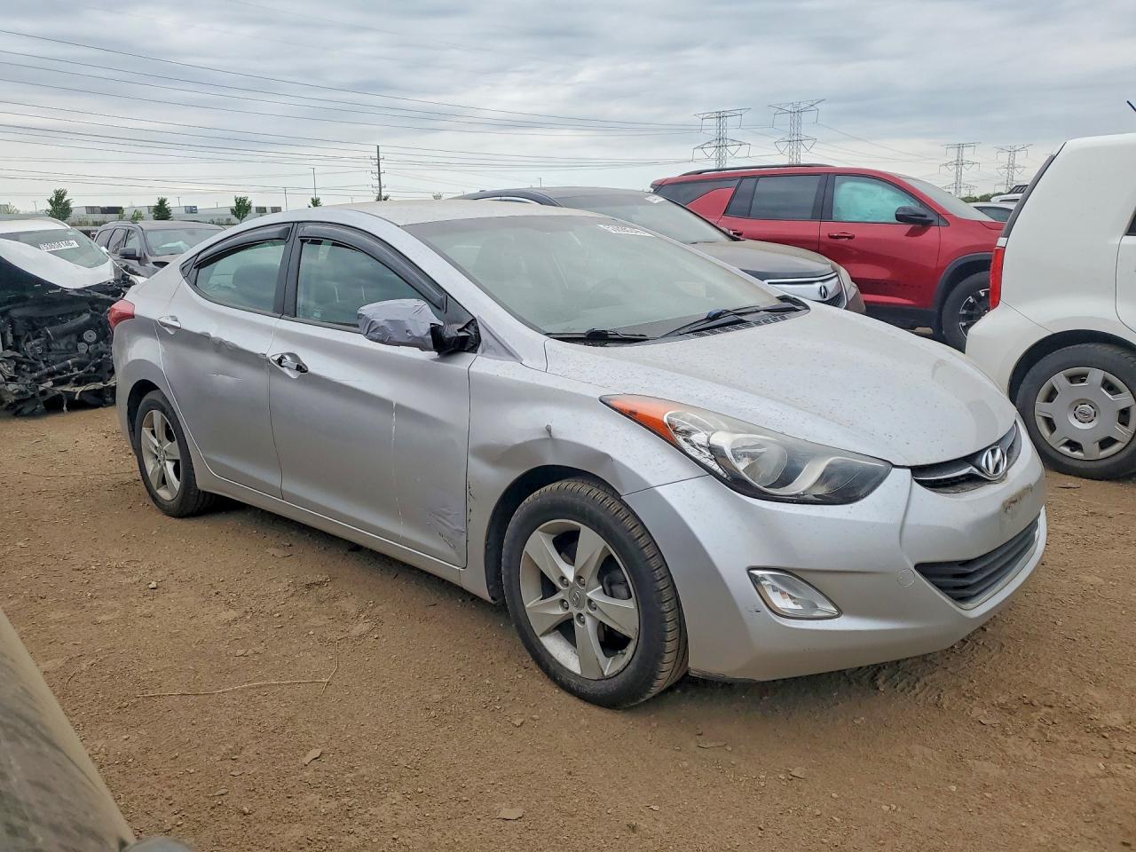 2013 Hyundai Elantra Gls Silver vin: KMHDH4AE3DU651323