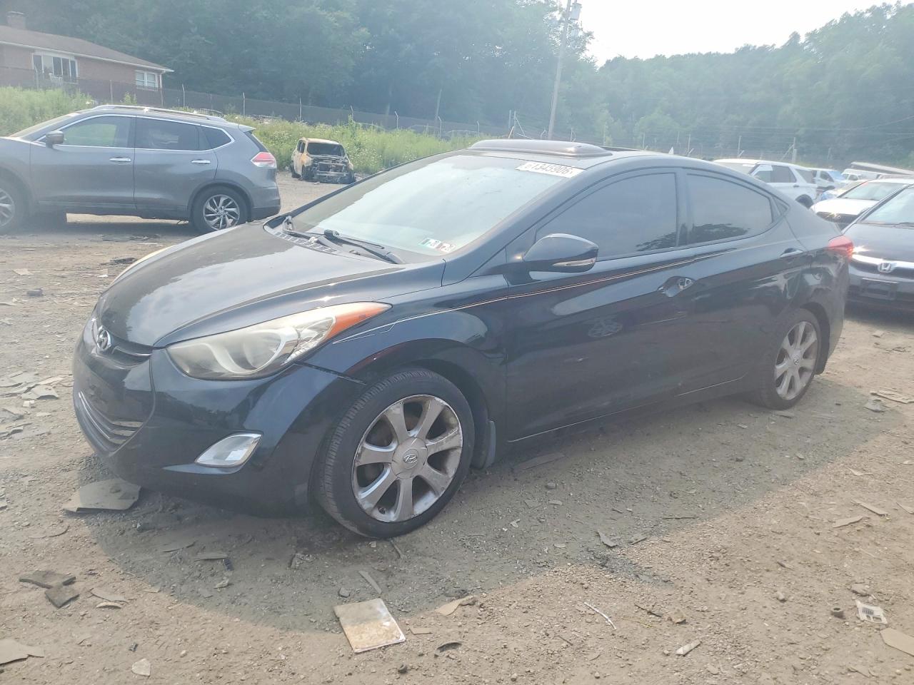 2013 Hyundai Elantra Limited Black vin: KMHDH4AE3DU664475