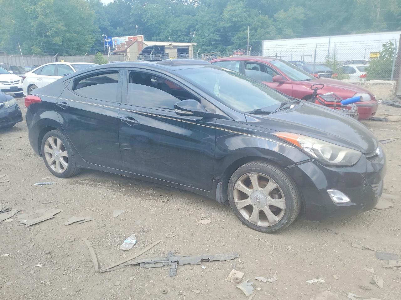 2013 Hyundai Elantra Limited Black vin: KMHDH4AE3DU664475