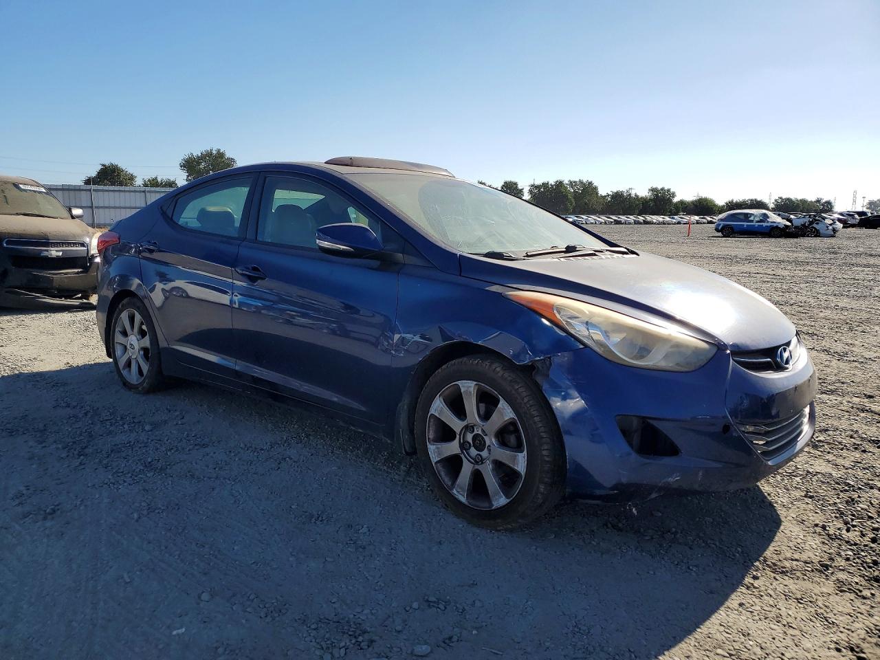2013 Hyundai Elantra Limited Синий vin: KMHDH4AE3DU690610