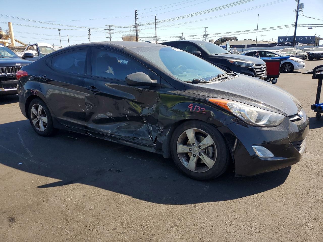2013 Hyundai Elantra Gls Black vin: KMHDH4AE3DU692177