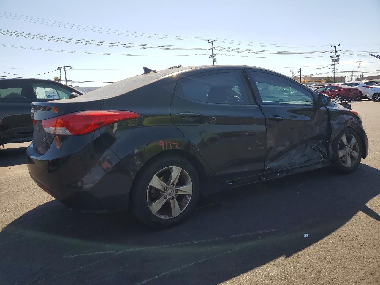 2013 Hyundai Elantra Gls Black vin: KMHDH4AE3DU692177