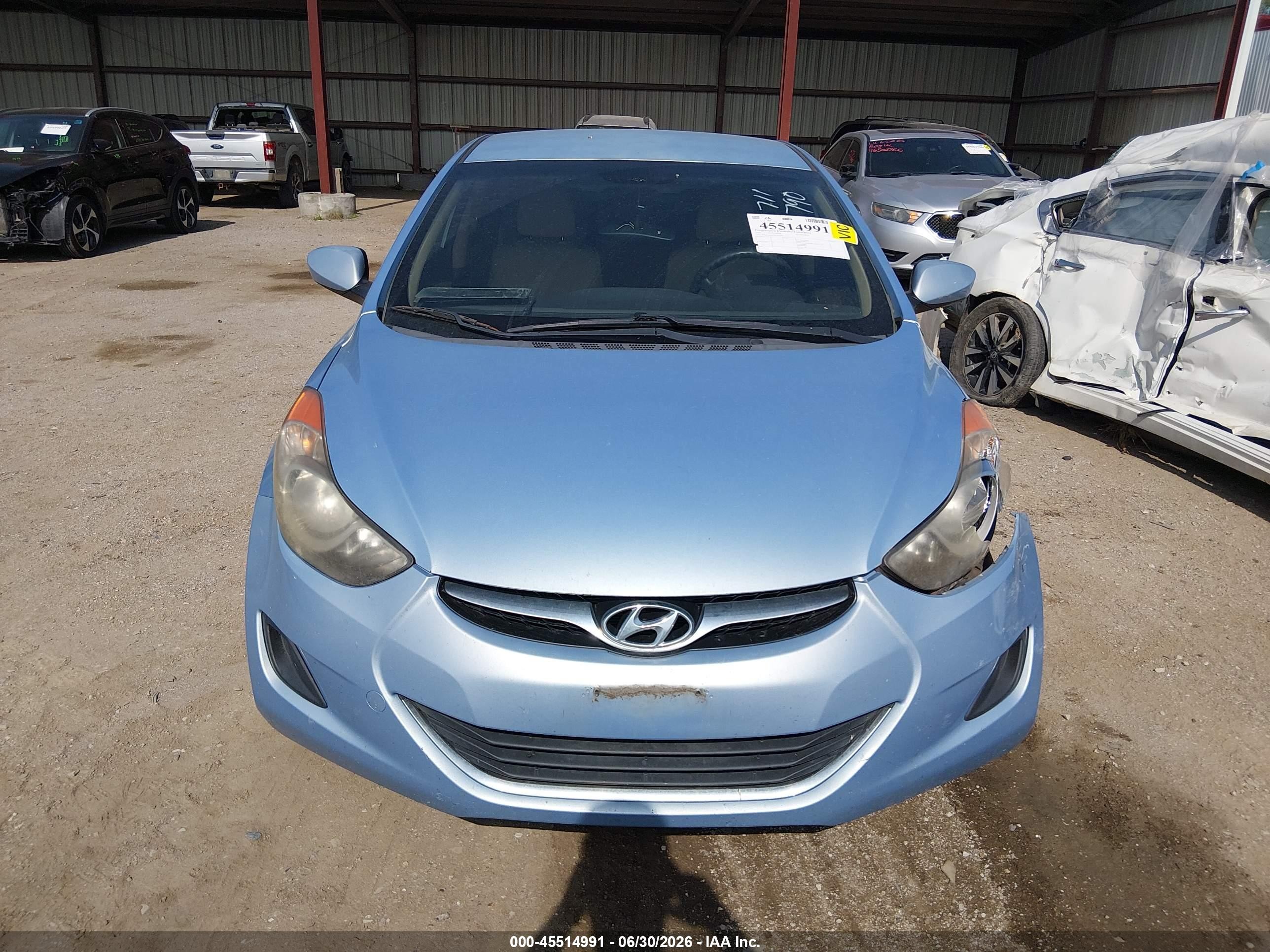 2013 Hyundai Elantra Gls Light Blue vin: KMHDH4AE3DU707003