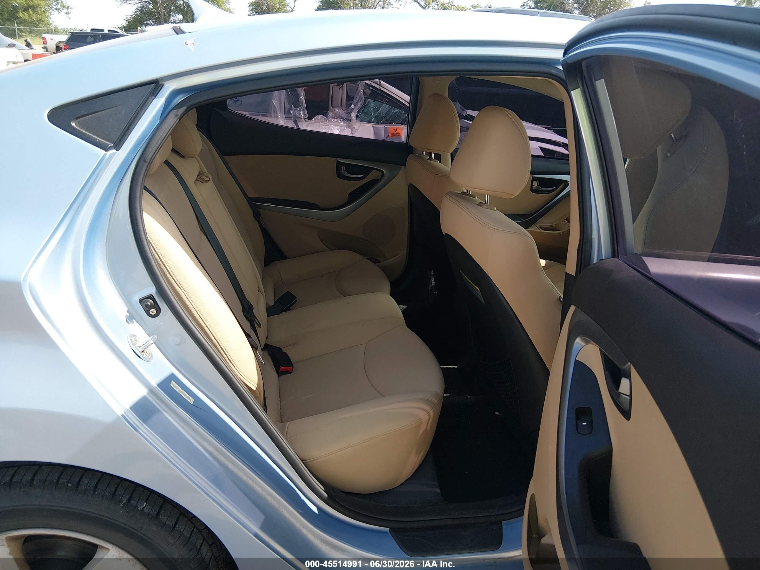2013 Hyundai Elantra Gls Light Blue vin: KMHDH4AE3DU707003