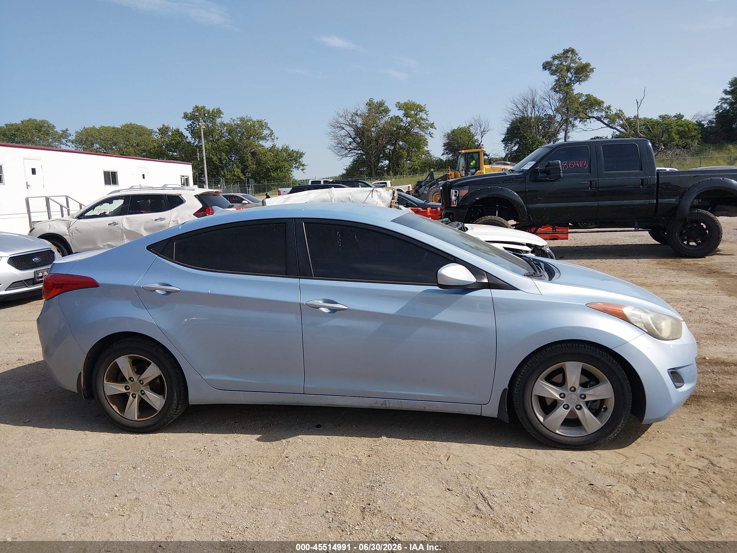 2013 Hyundai Elantra Gls Light Blue vin: KMHDH4AE3DU707003