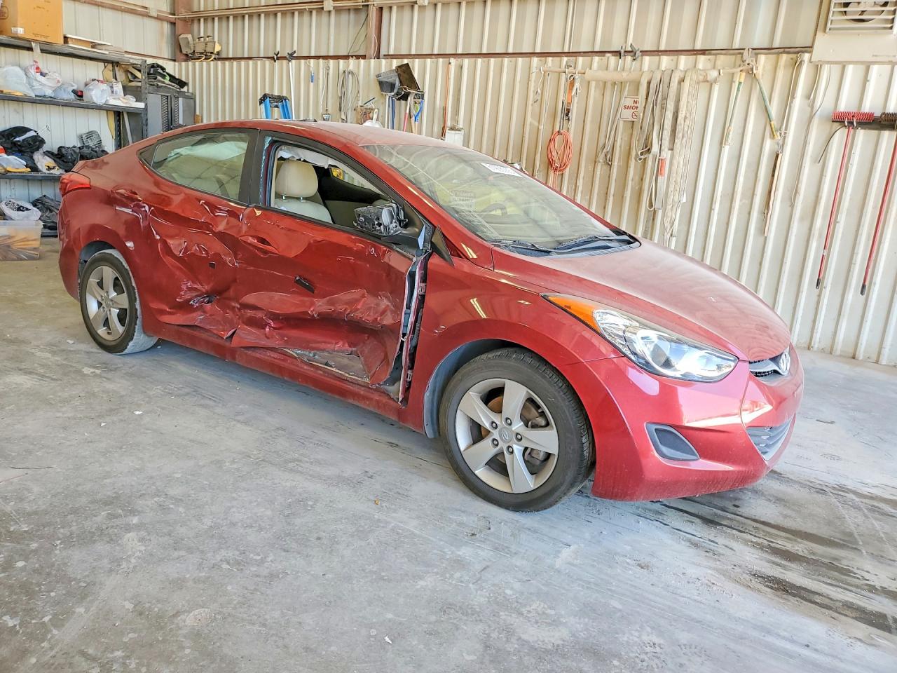 2013 Hyundai Elantra Gls Red vin: KMHDH4AE3DU720351