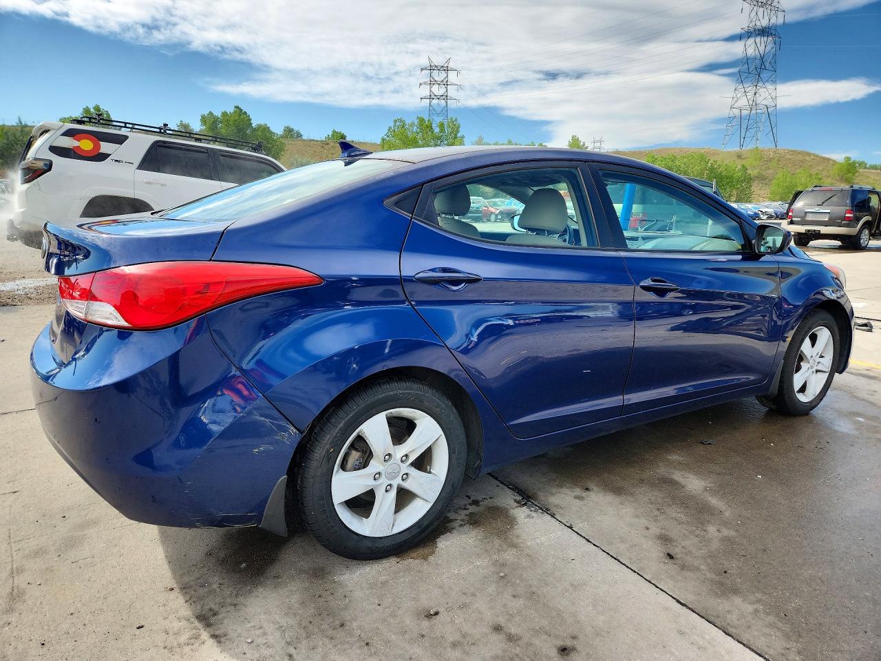 2013 Hyundai Elantra Gls Синий vin: KMHDH4AE3DU727980