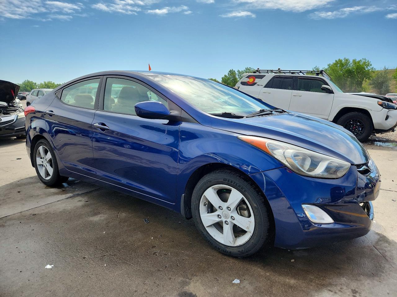 2013 Hyundai Elantra Gls Синий vin: KMHDH4AE3DU727980