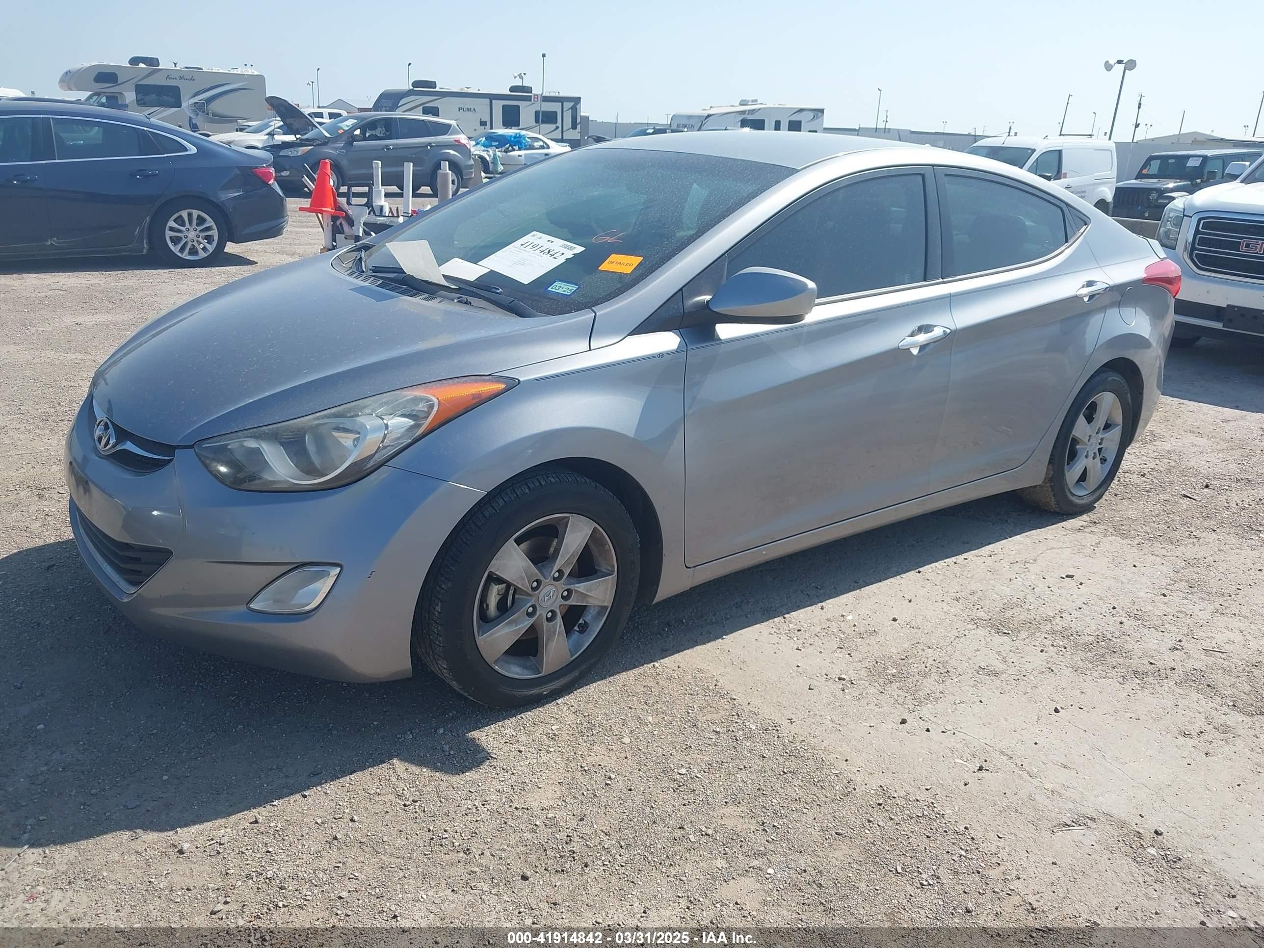 2013 Hyundai Elantra Gls Серый vin: KMHDH4AE3DU729387