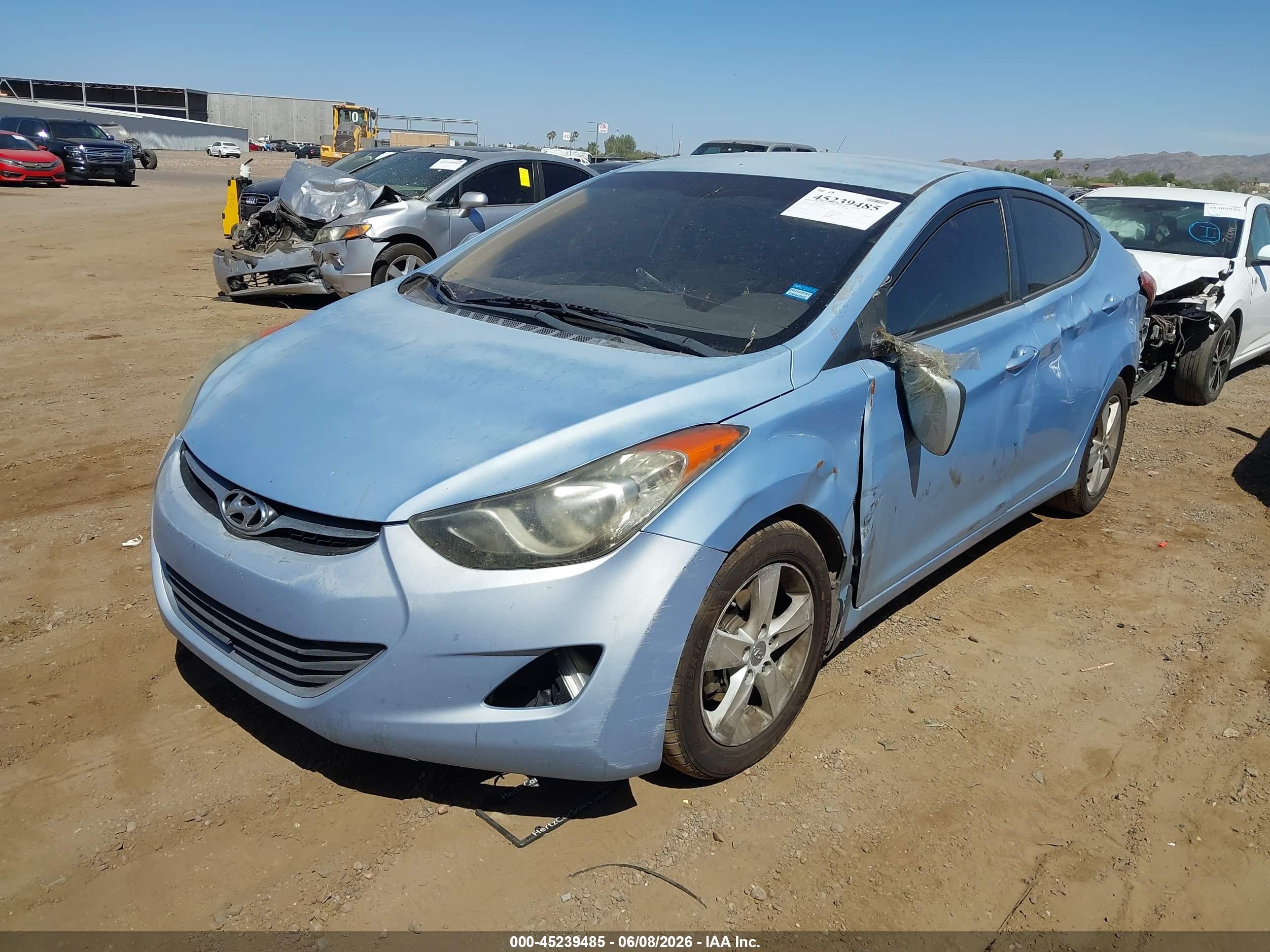 2013 Hyundai Elantra Gls Blue vin: KMHDH4AE3DU738784