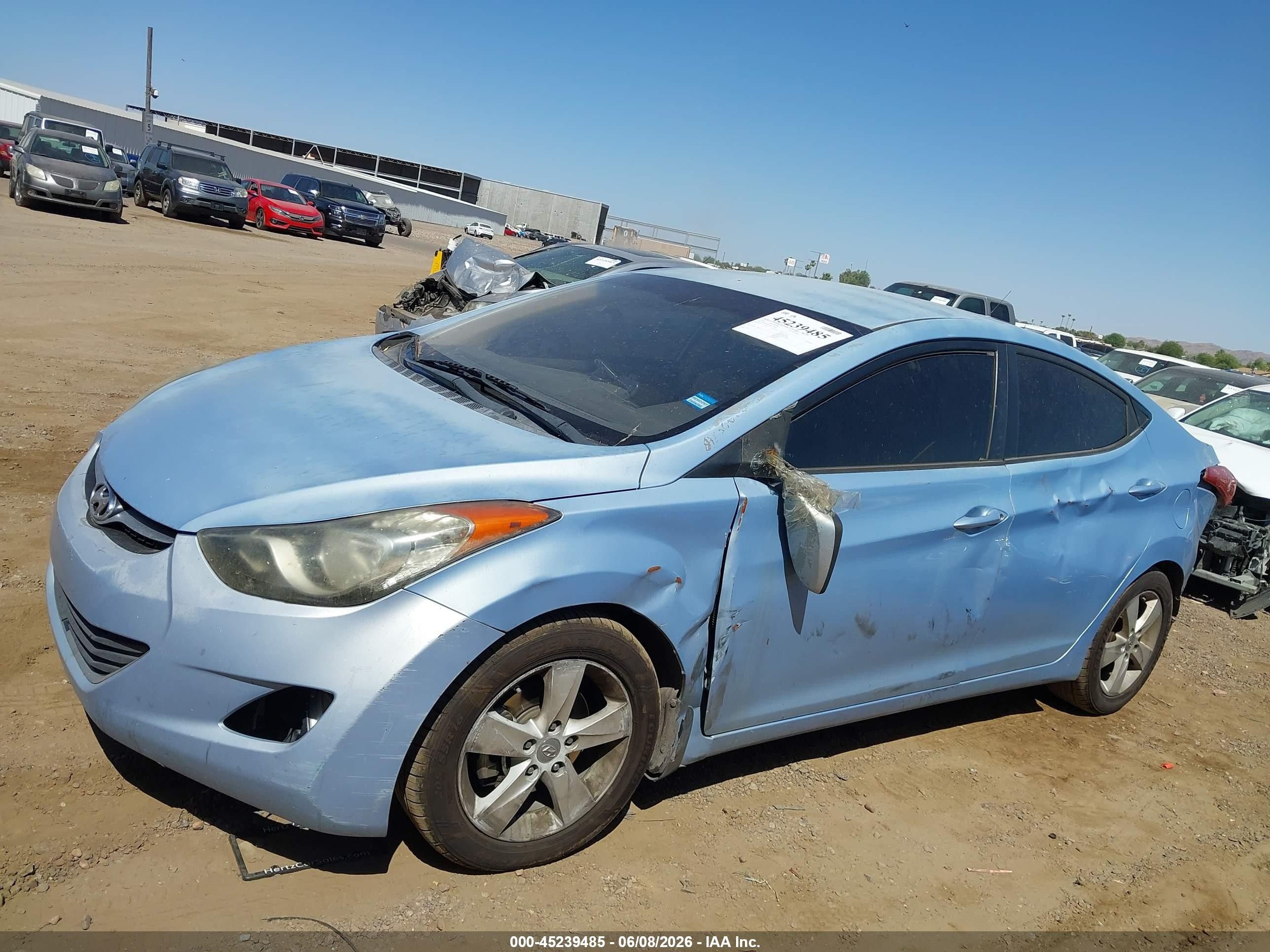 2013 Hyundai Elantra Gls Blue vin: KMHDH4AE3DU738784