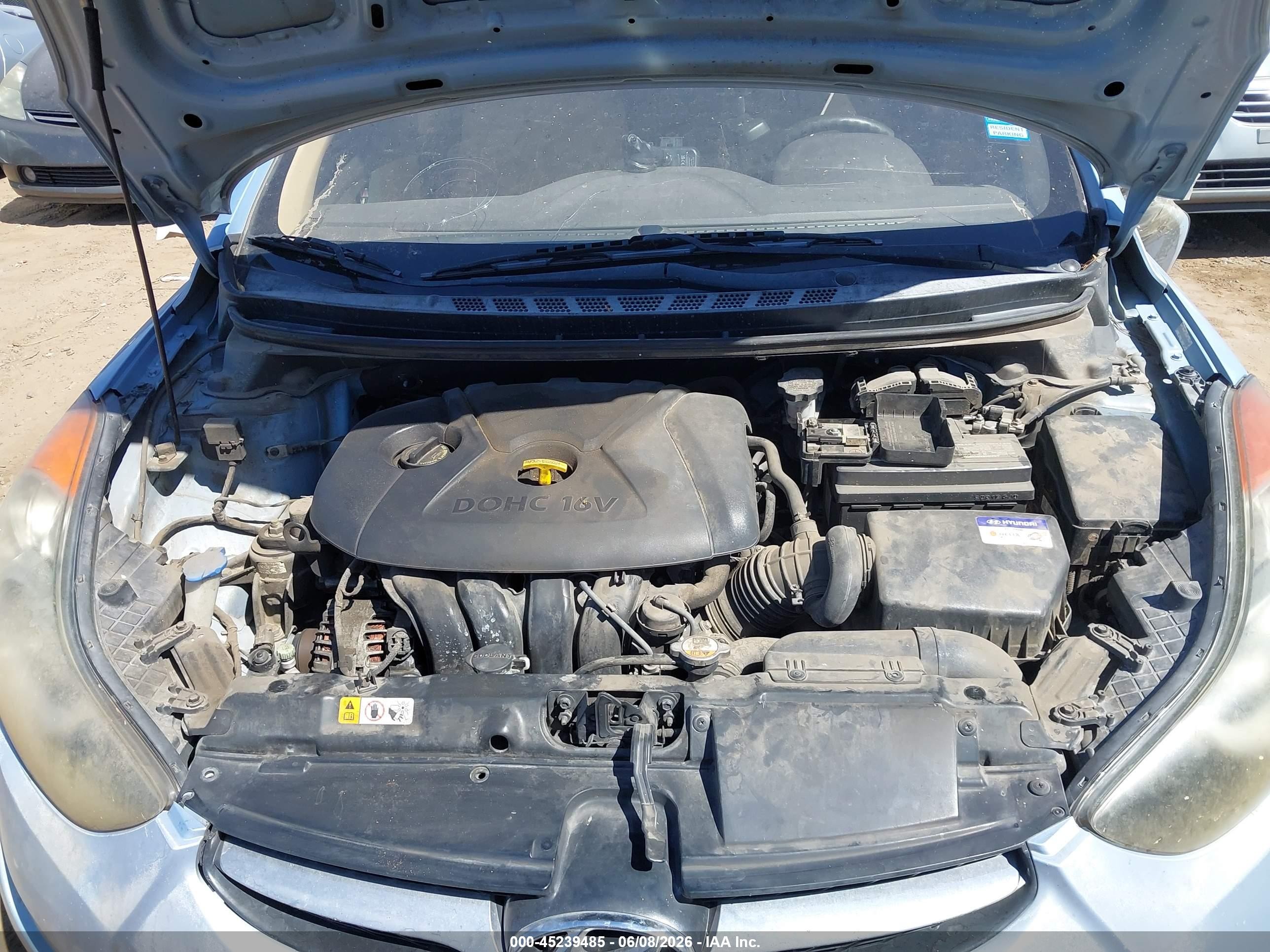 2013 Hyundai Elantra Gls Blue vin: KMHDH4AE3DU738784