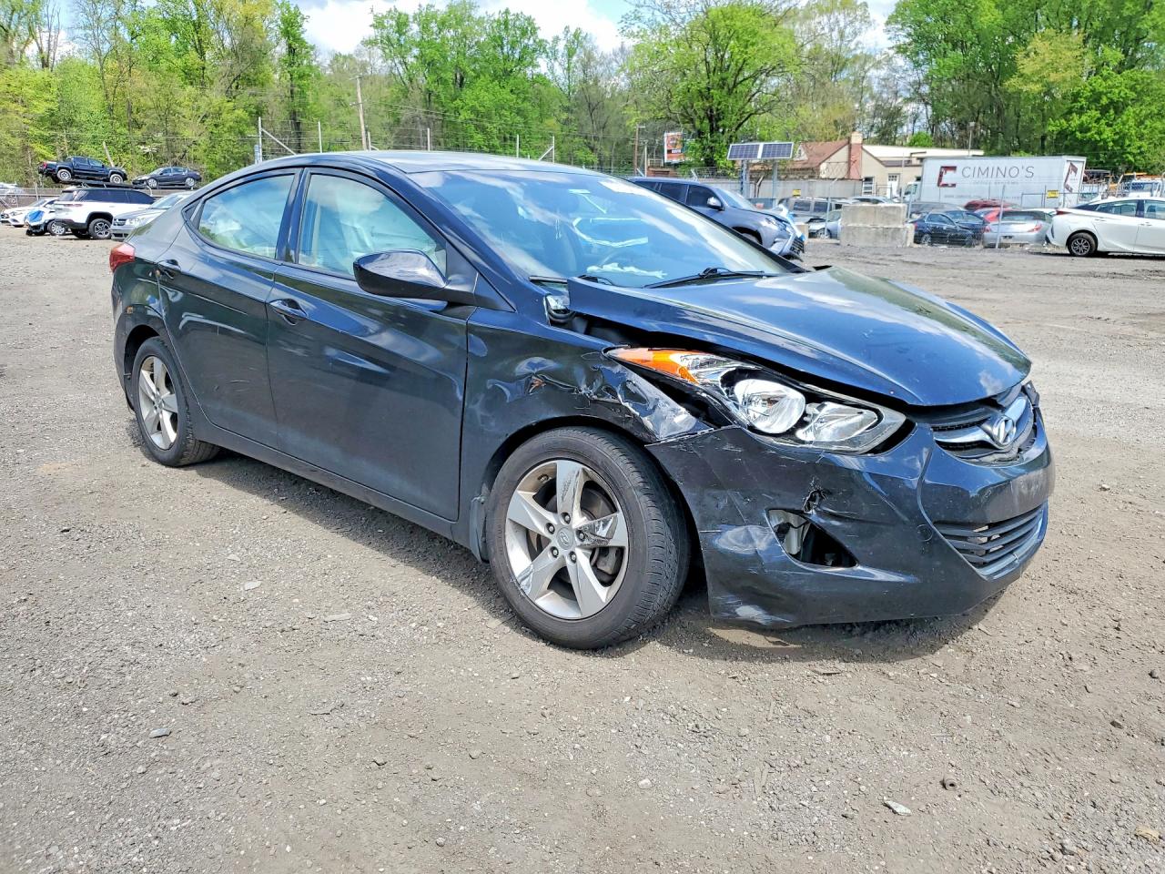 2013 Hyundai Elantra Gls Black vin: KMHDH4AE3DU753432