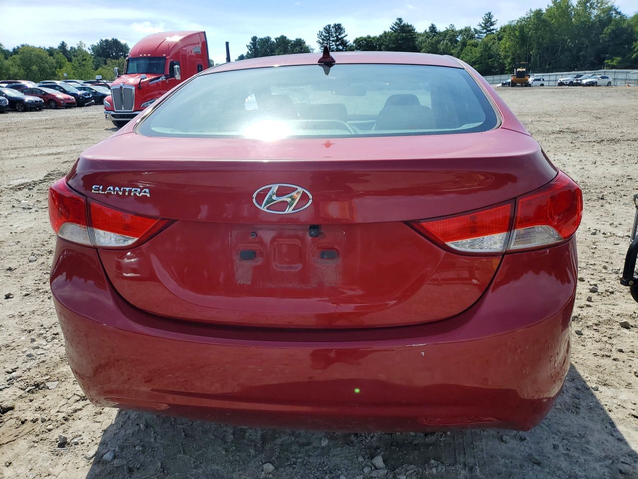 2013 Hyundai Elantra Gls Red vin: KMHDH4AE3DU761353