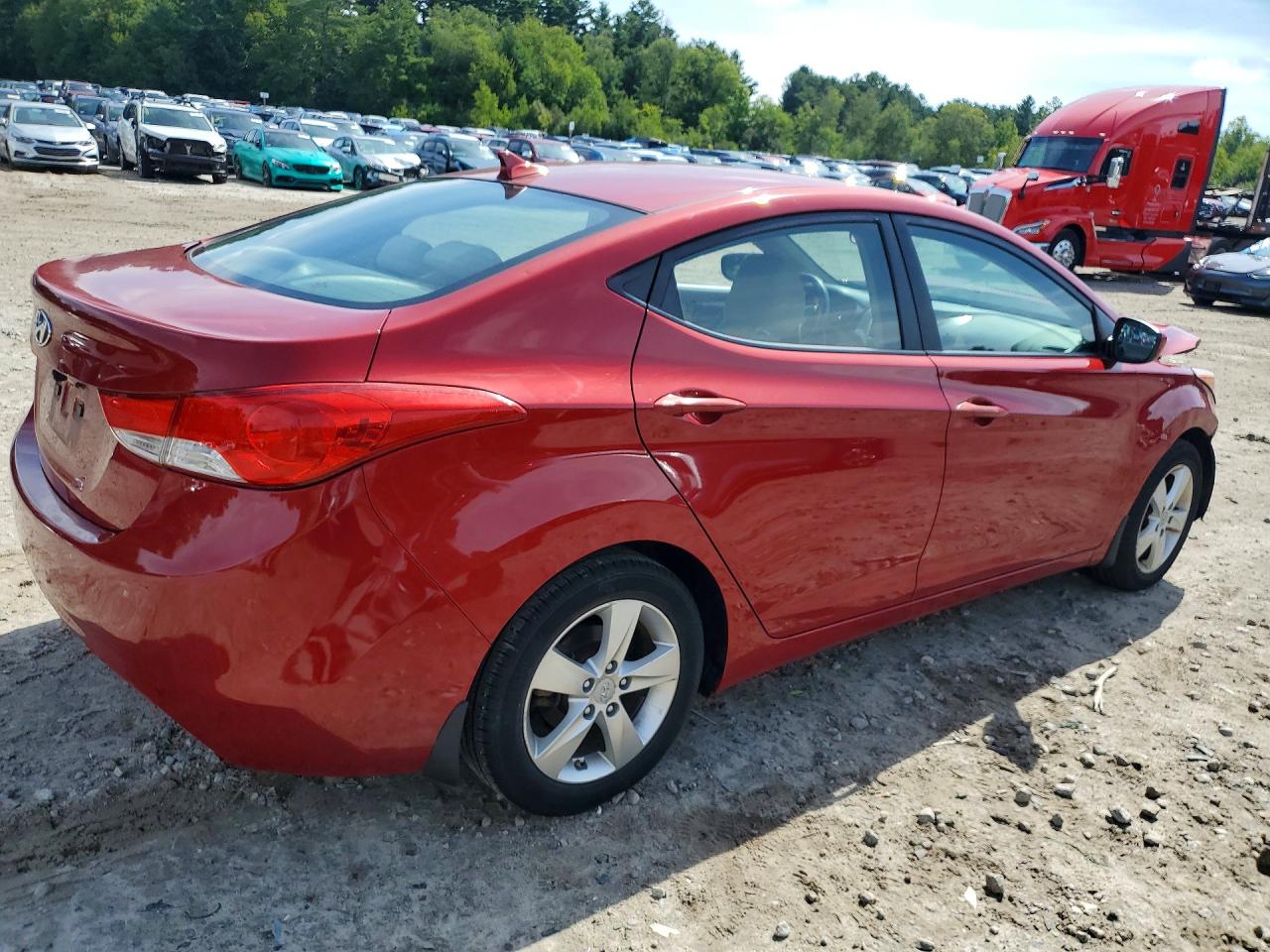 2013 Hyundai Elantra Gls Red vin: KMHDH4AE3DU761353