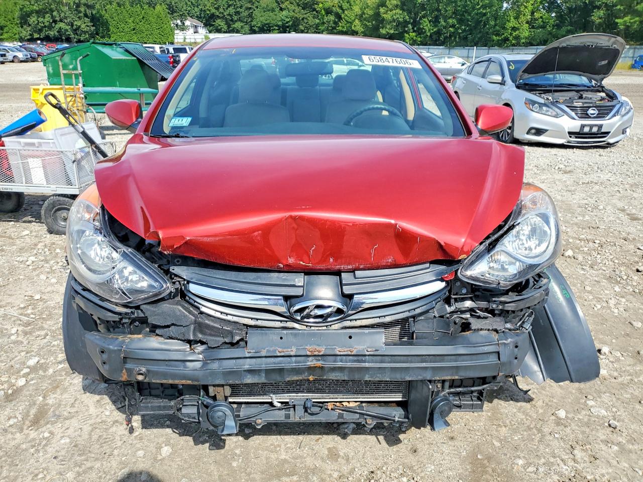 2013 Hyundai Elantra Gls Red vin: KMHDH4AE3DU761353