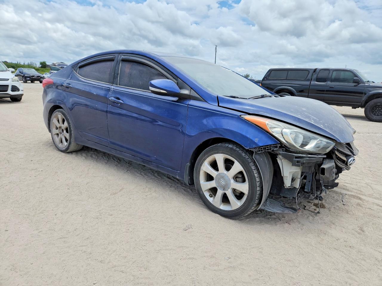 2013 Hyundai Elantra Limited Blue vin: KMHDH4AE3DU779349