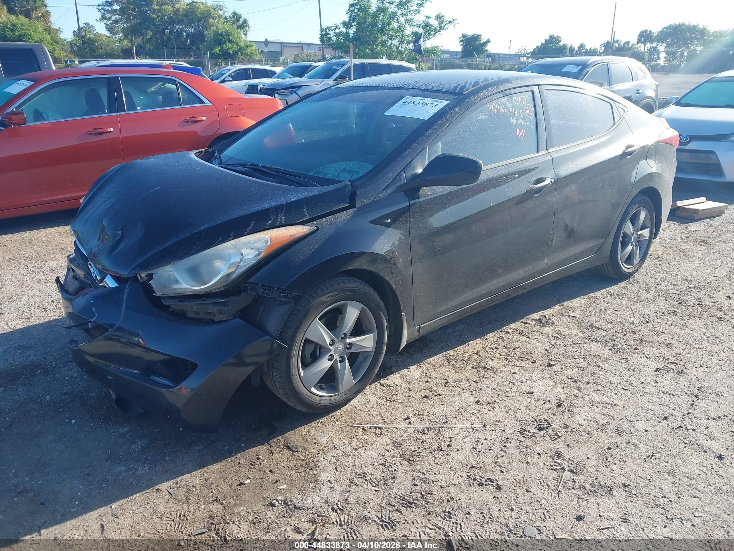 2013 Hyundai Elantra Gls Black vin: KMHDH4AE3DU796037