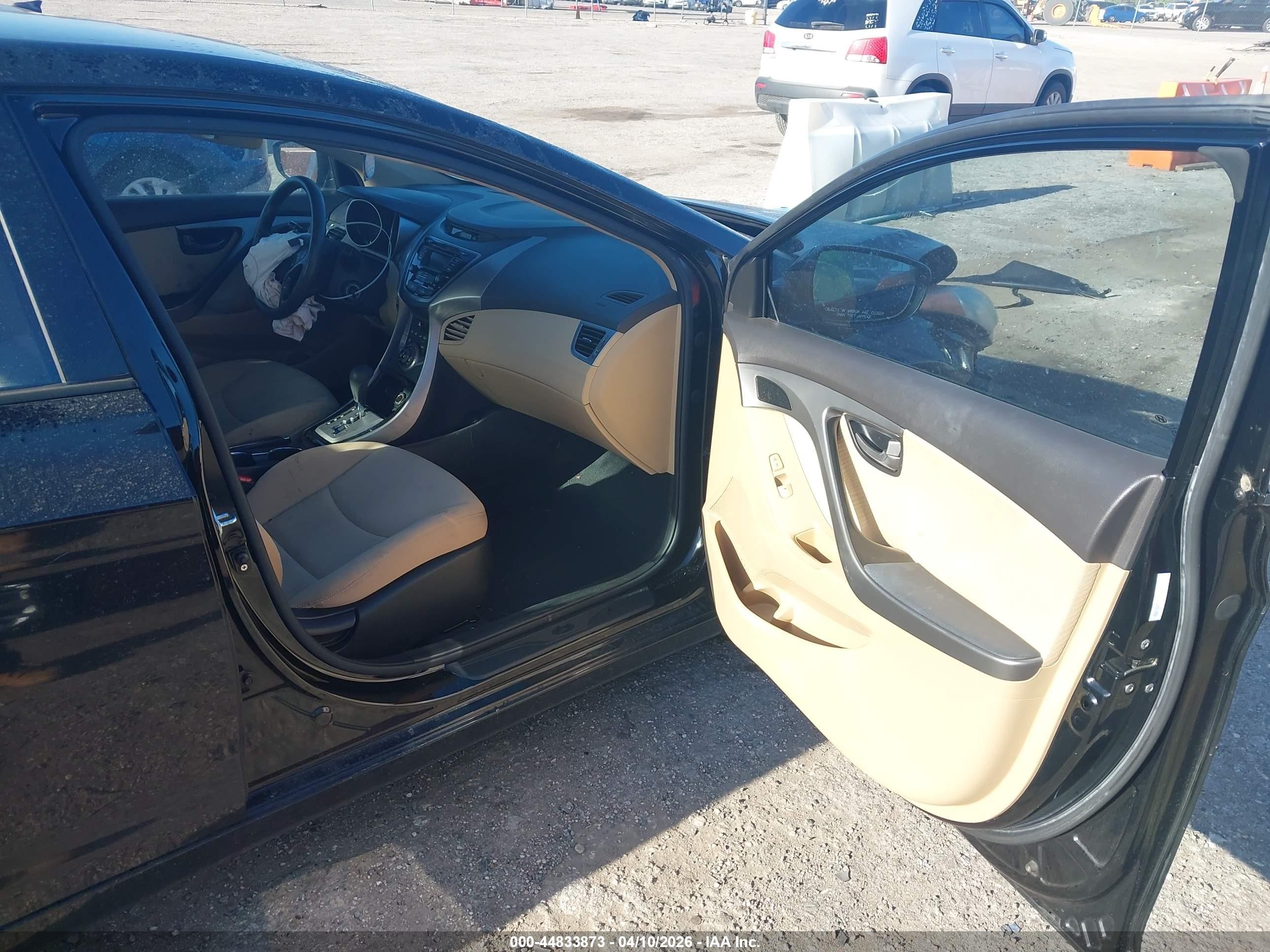 2013 Hyundai Elantra Gls Black vin: KMHDH4AE3DU796037