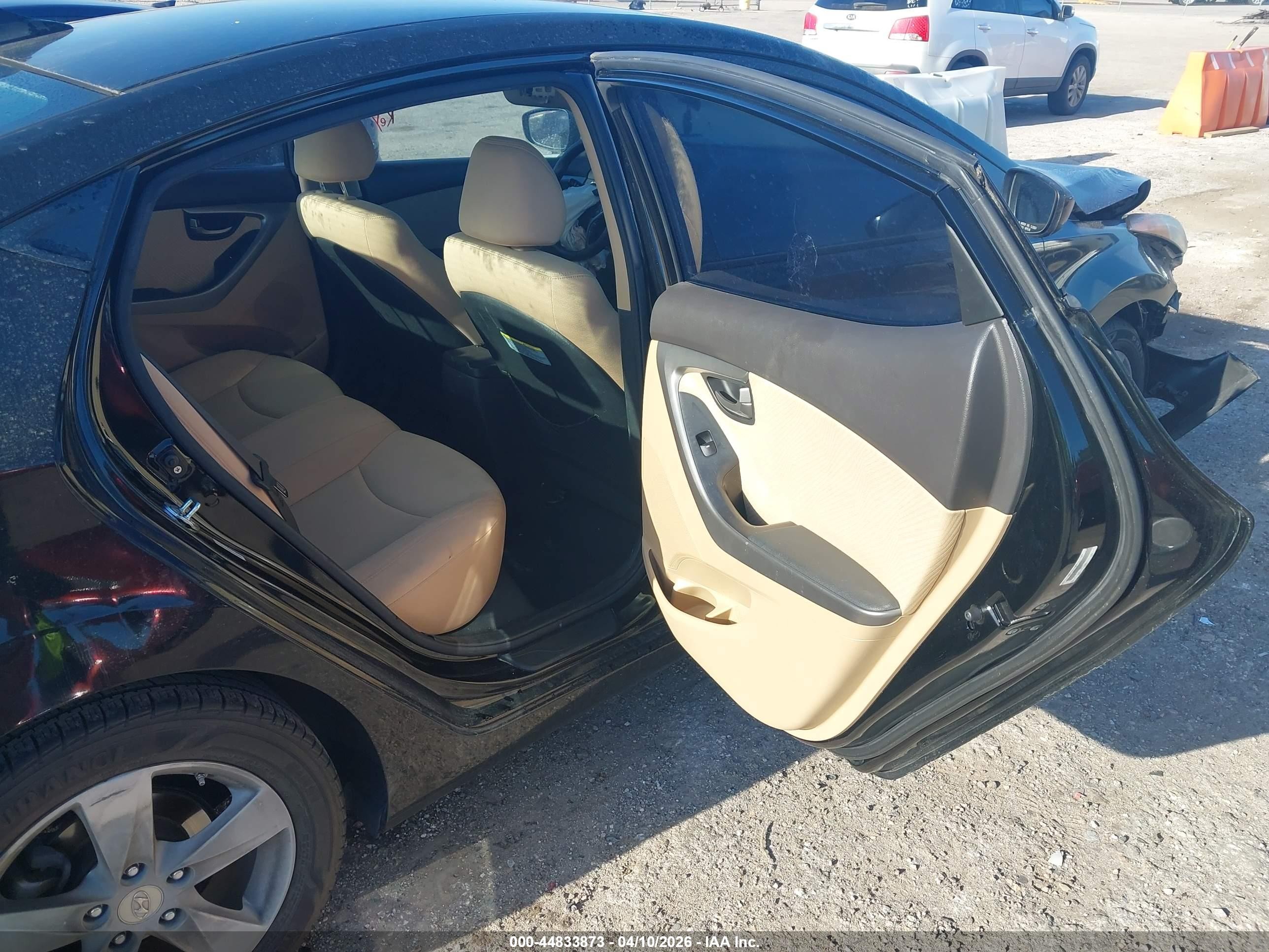 2013 Hyundai Elantra Gls Black vin: KMHDH4AE3DU796037