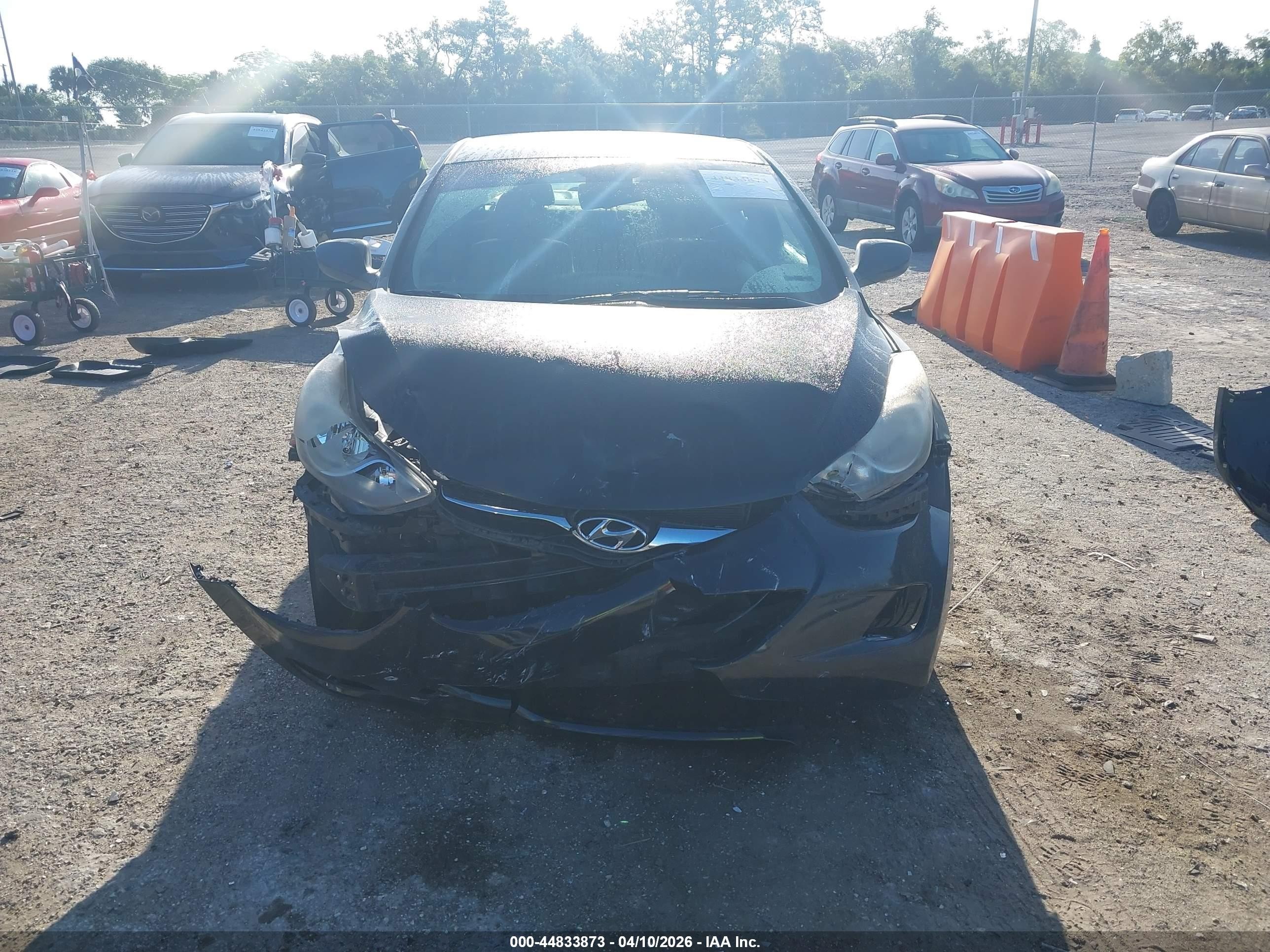 2013 Hyundai Elantra Gls Black vin: KMHDH4AE3DU796037
