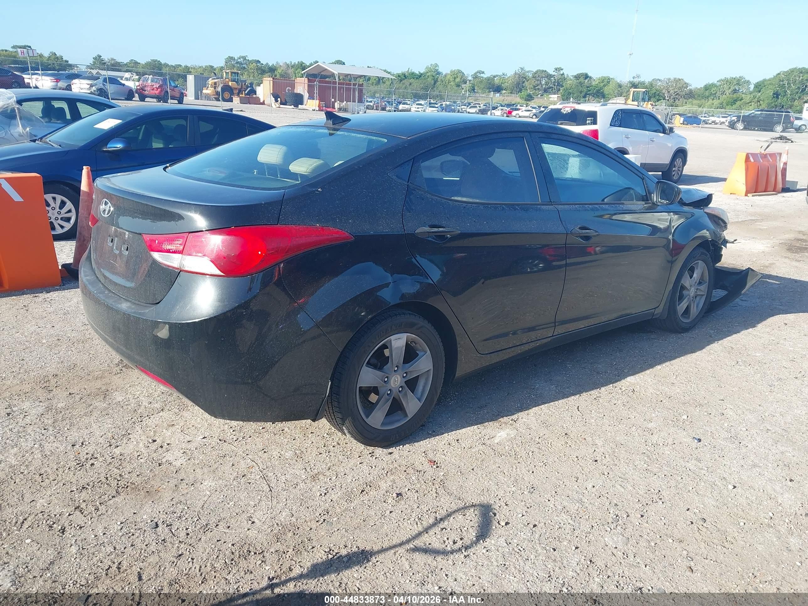 2013 Hyundai Elantra Gls Black vin: KMHDH4AE3DU796037