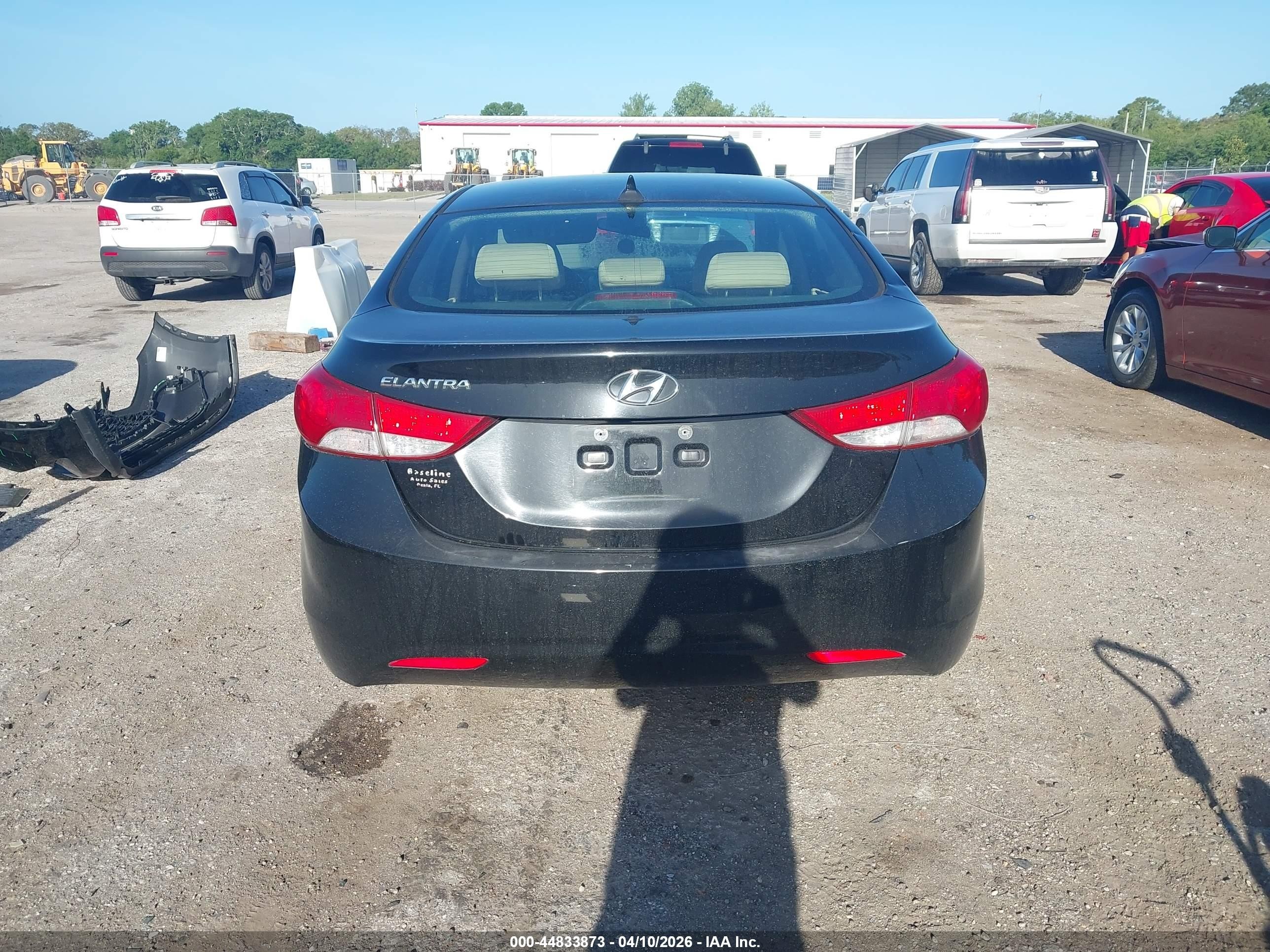 2013 Hyundai Elantra Gls Black vin: KMHDH4AE3DU796037